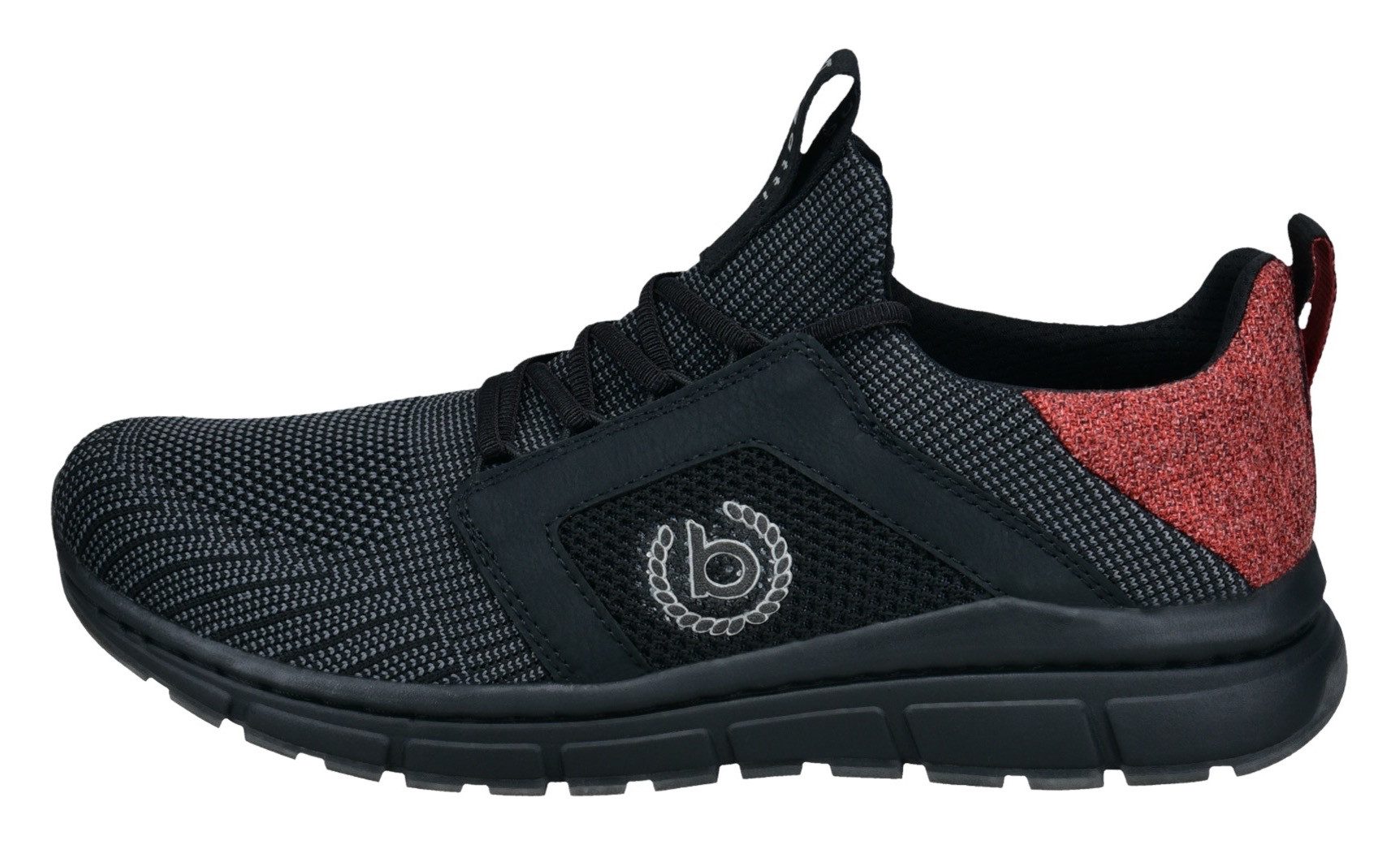 Bugatti Sneakers , veterschoenen, lage schoen, vrijetijdsschoen, contrasterende afwerking op de hiel
