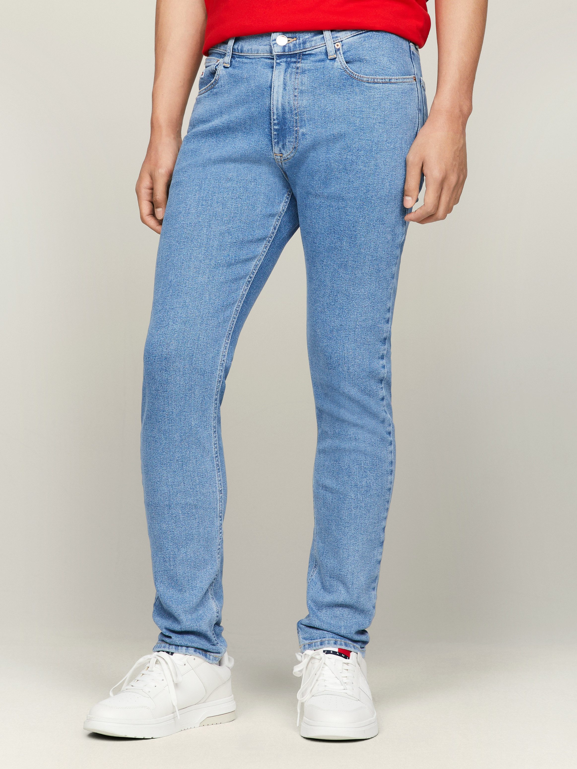 TOMMY JEANS Skinny fit jeans Simon Skinny Jeans Slim heren skinny jeans maat 34 blauw