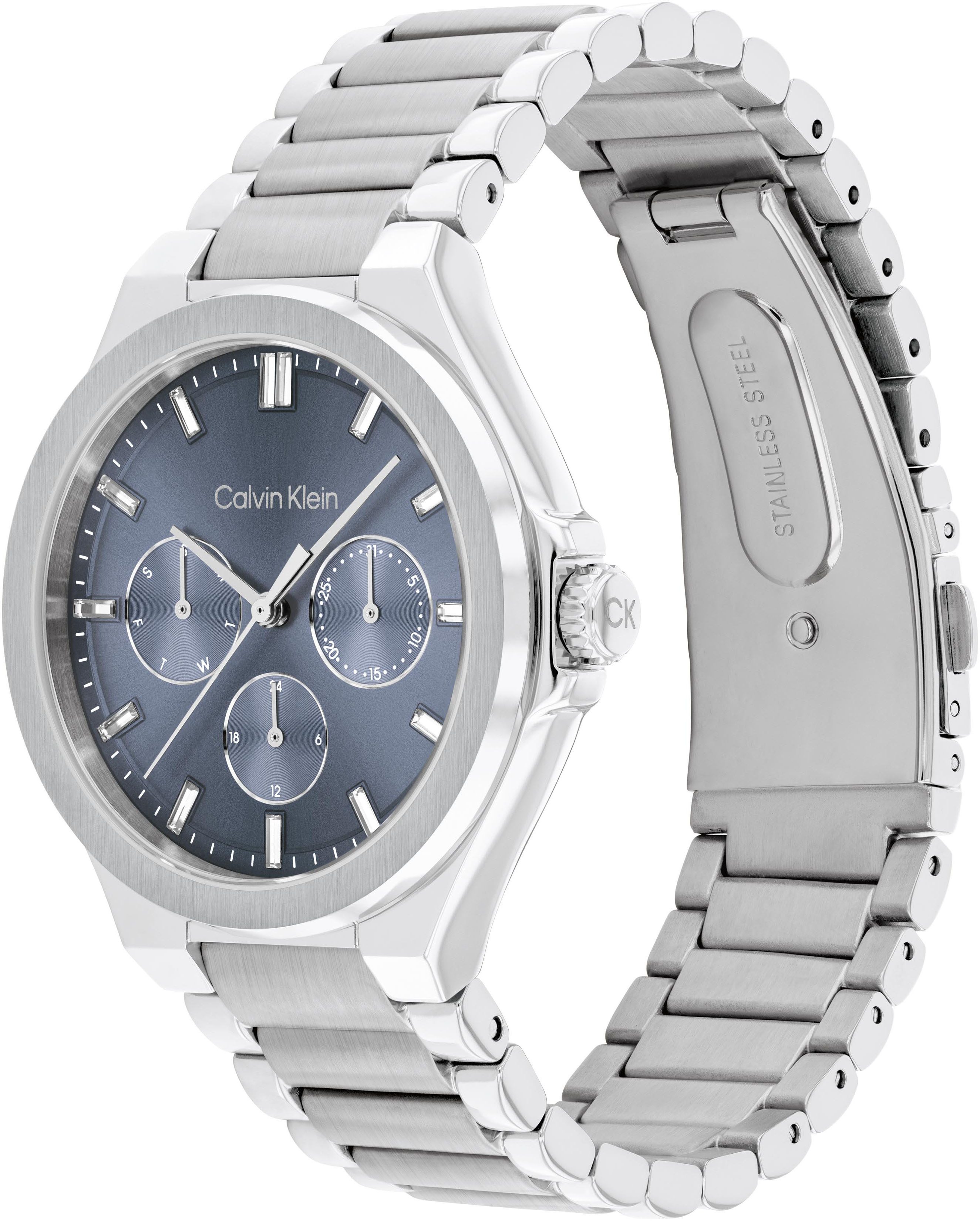 Calvin Klein Multifunctioneel horloge VIBRANCY Horloge, quartz, dameshorloge, dag, weekdag, stalen band