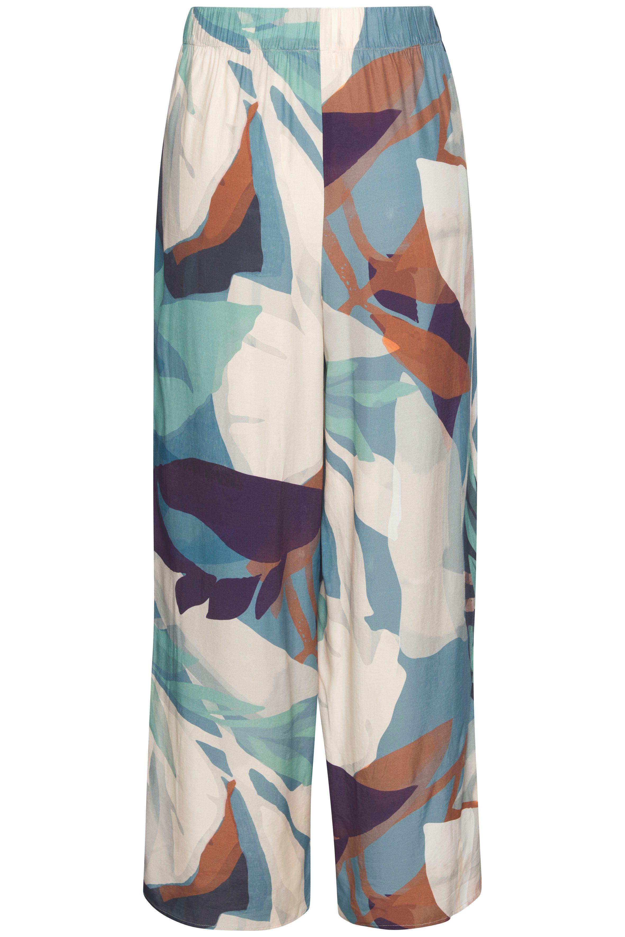 Lascana Palazzobroek met alloverprint, zomerse stofbroek met wijde pijpen