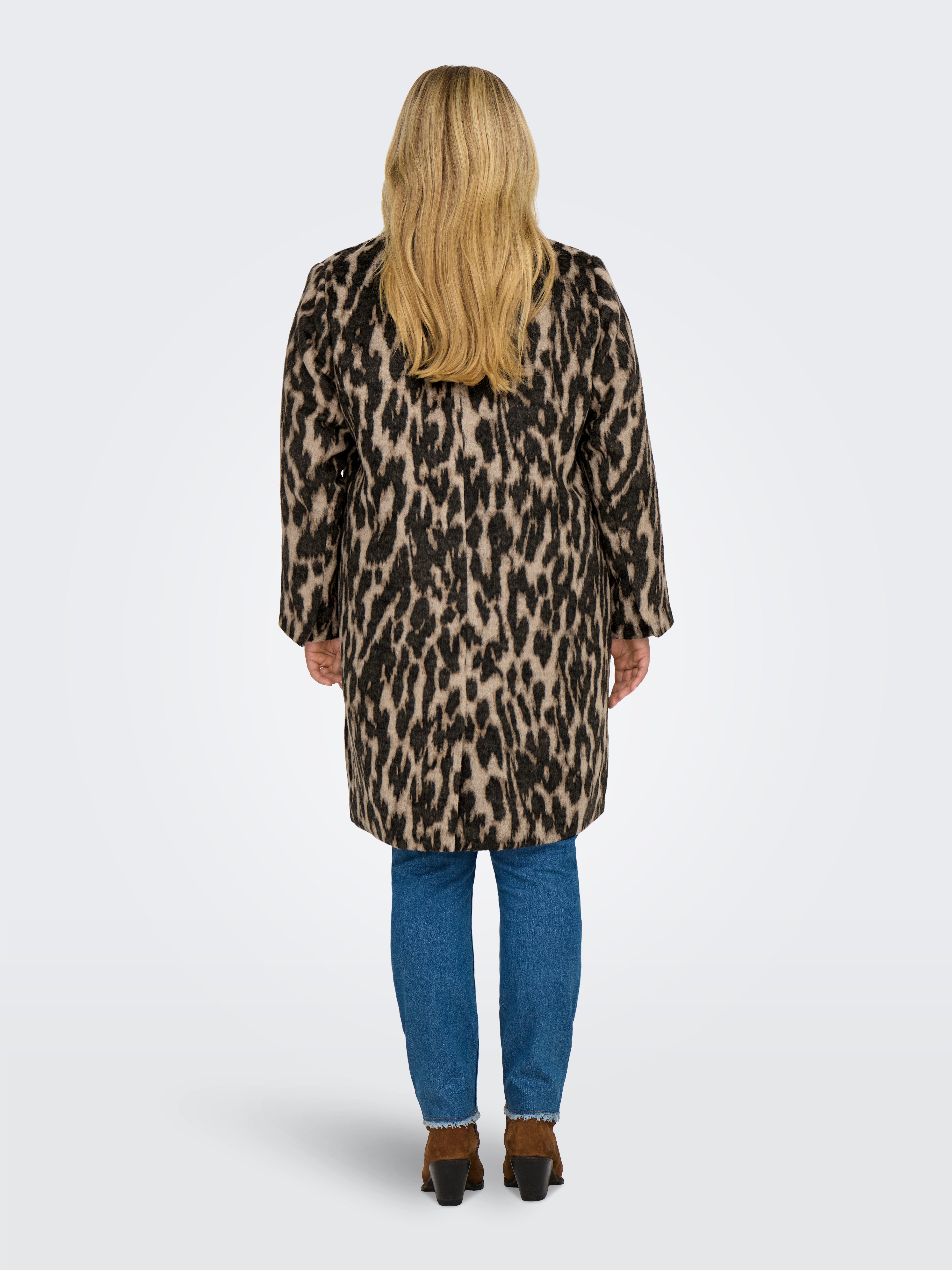 ONLY CARMAKOMA Korte jas CARVALBORG ANIMAL LIFE COAT OTW