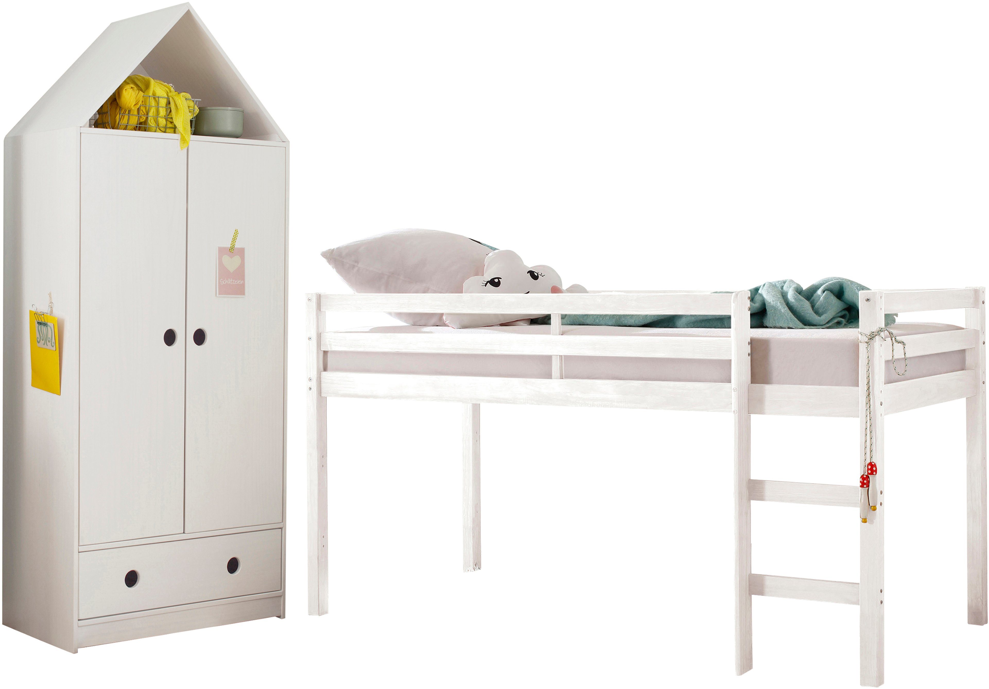 Lüttenhütt Hoogslaper Alpi van mooi massief grenenhout, breedte buitenkant 103 cm