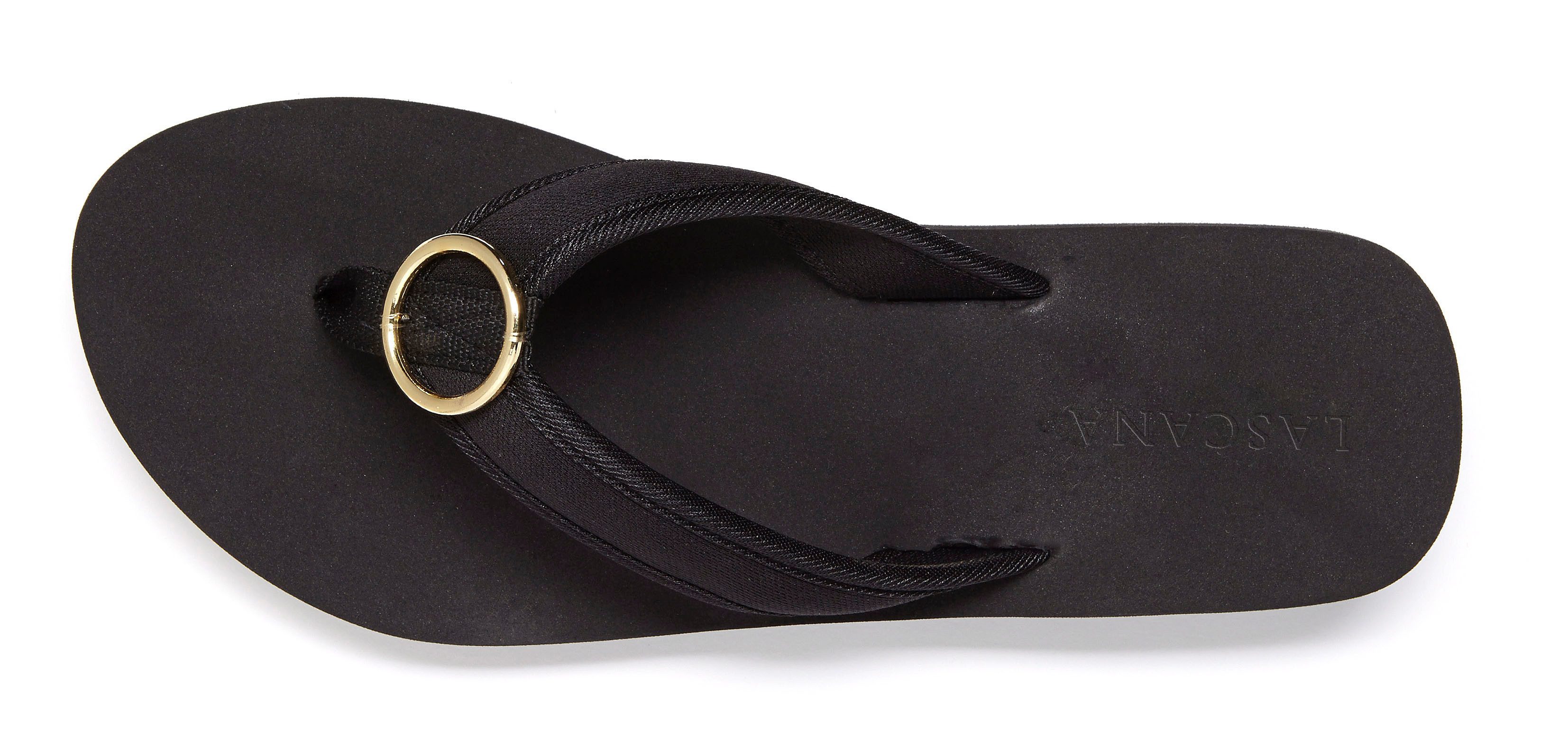 Lascana Badslippers Sandaal, pantoletten, badschoen met ringapplicatie "Italië" VEGAN