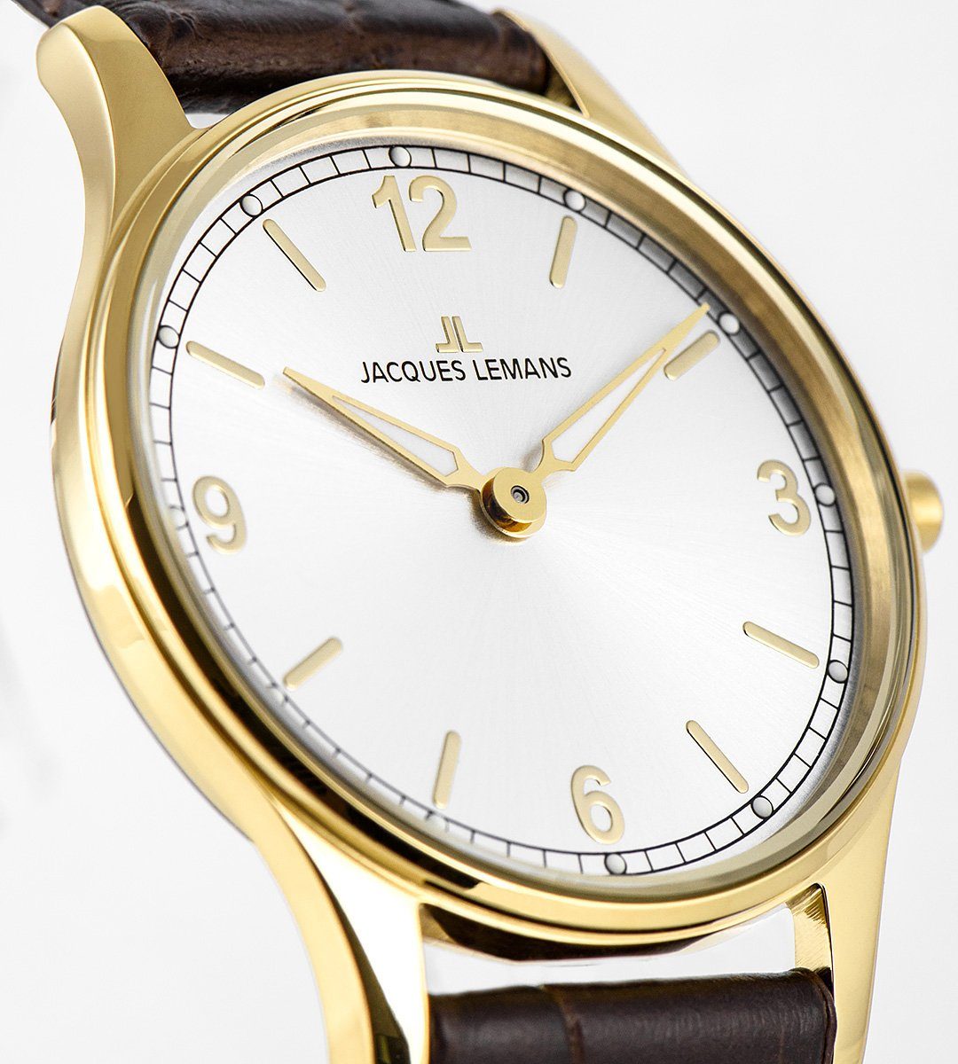 Jacques Lemans Kwartshorloge London, 1-2129C Polshorloge, dameshorloge, leren armband, gehard crystexglas