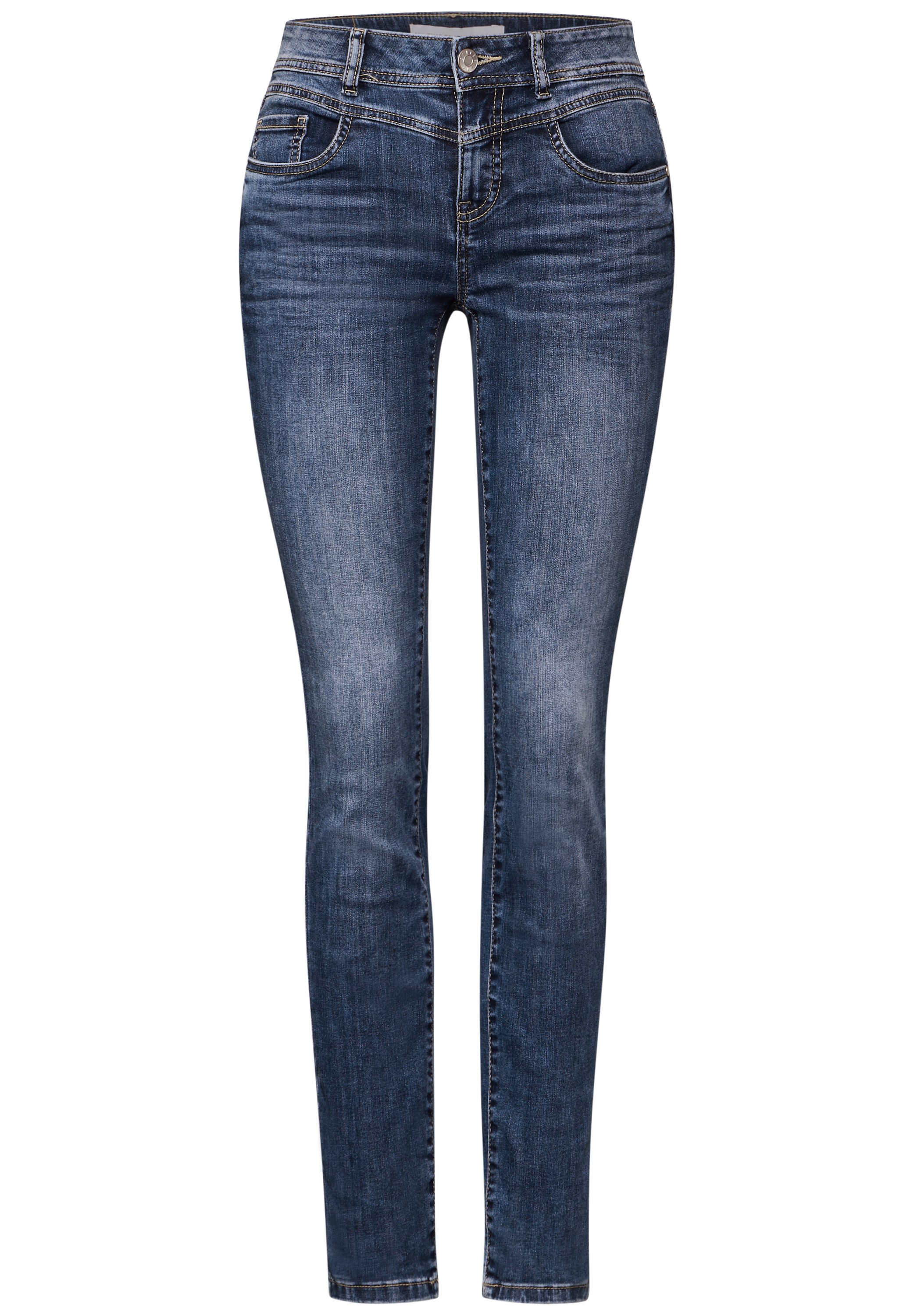 STREET ONE Slim fit jeans Style York in five-pocketsstijl