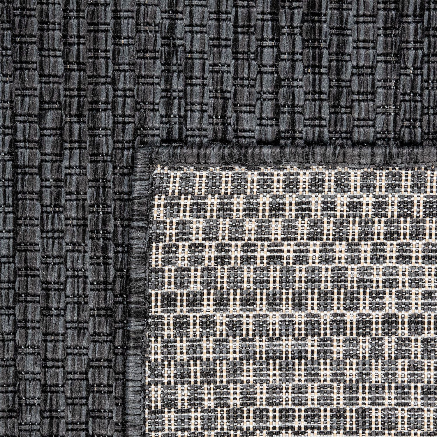 Bruno Banani Vloerkleed Venezia Platweefsel, sisal-look, mêlee, uv-bestendig, geschikt voor buiten