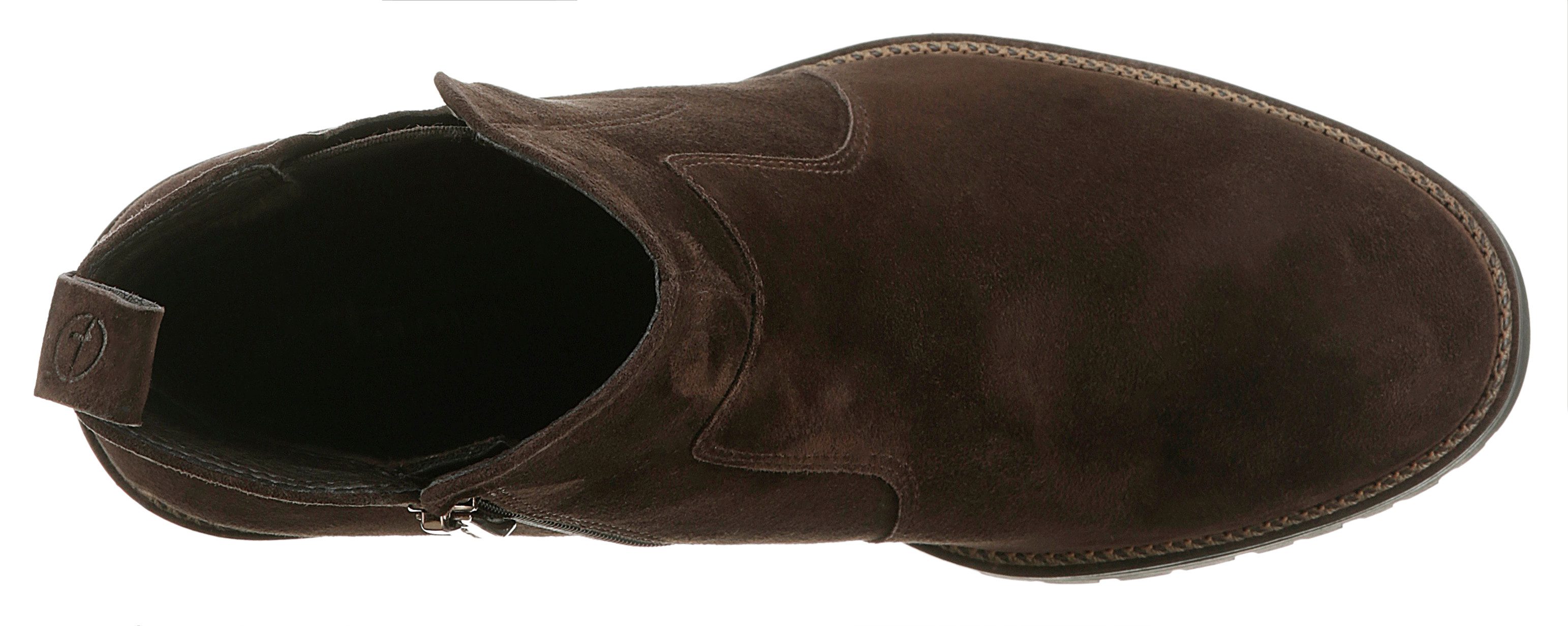 Tamaris Laarsjes blokhak, chelseaboots, ankleboots met kleine stretch-inzet