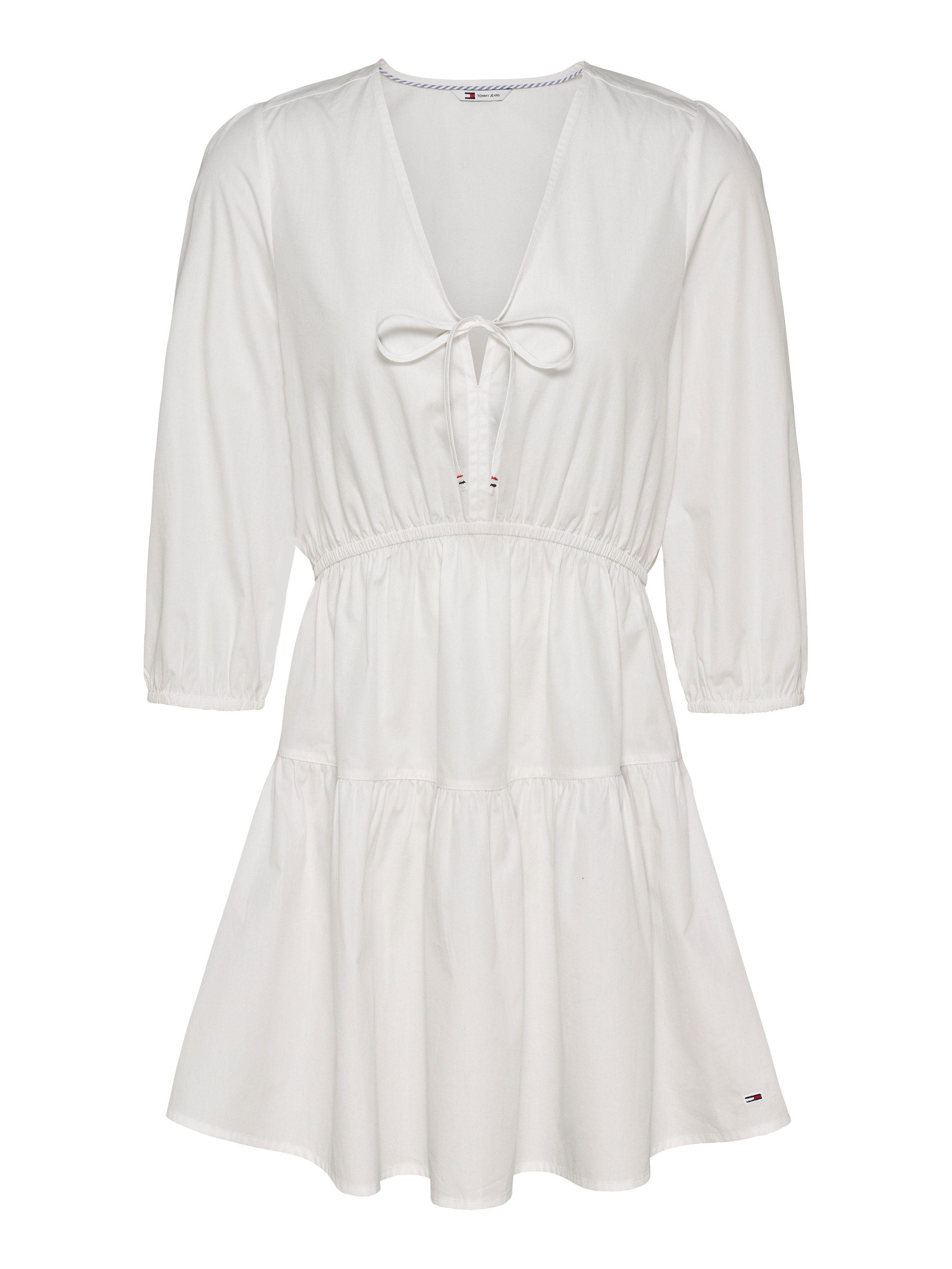 TOMMY JEANS Blousejurk TJW POPLIN TIERED MINI DRESS EXT