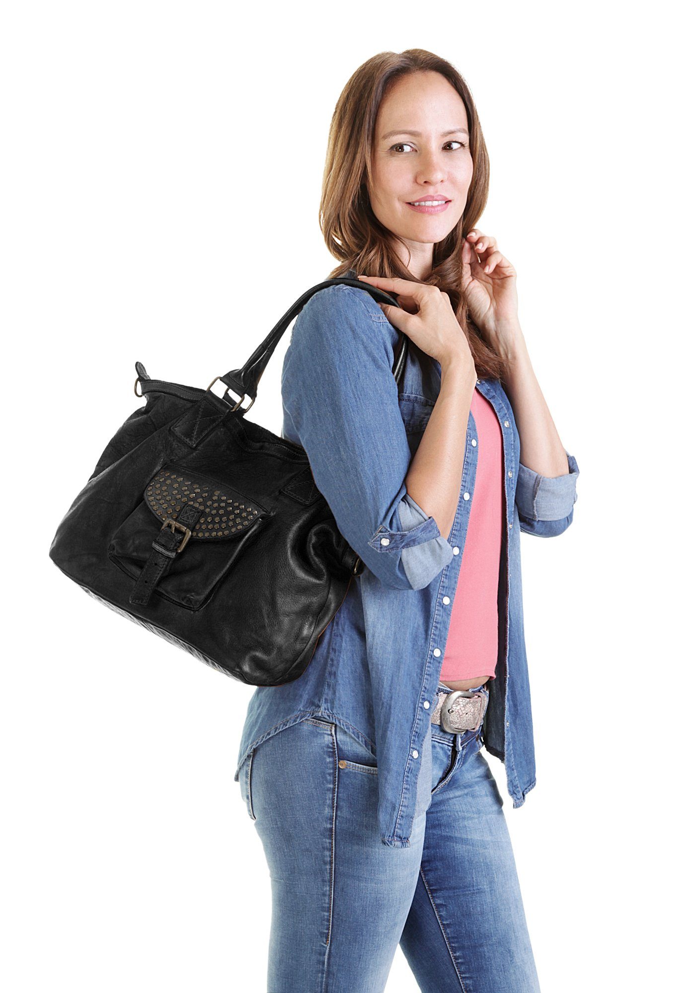Samantha Look Shopper echt leer made in italy