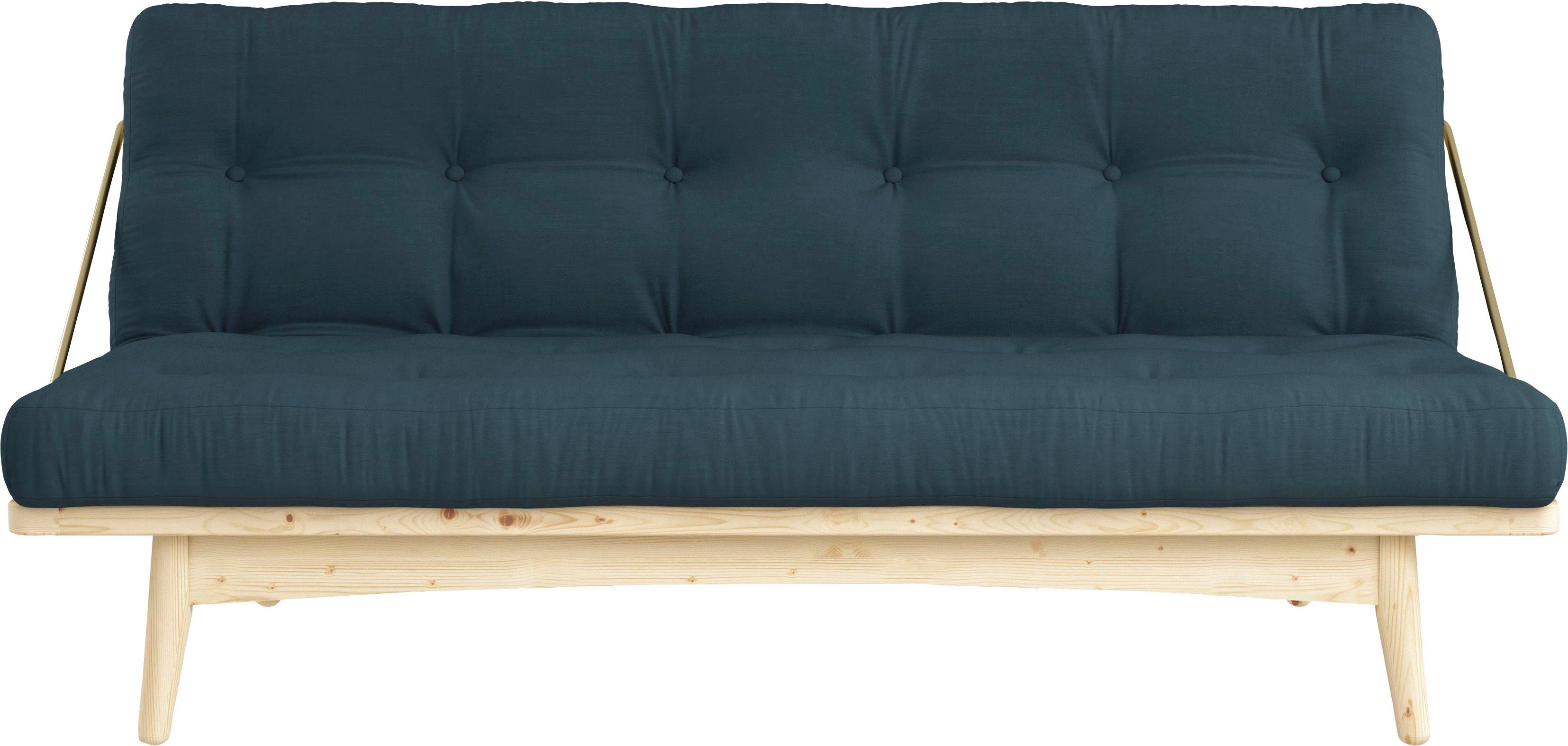 Karup Slaapbank FOLK van massief grenenhout, incl. futonmatras blauw, slaapbanken