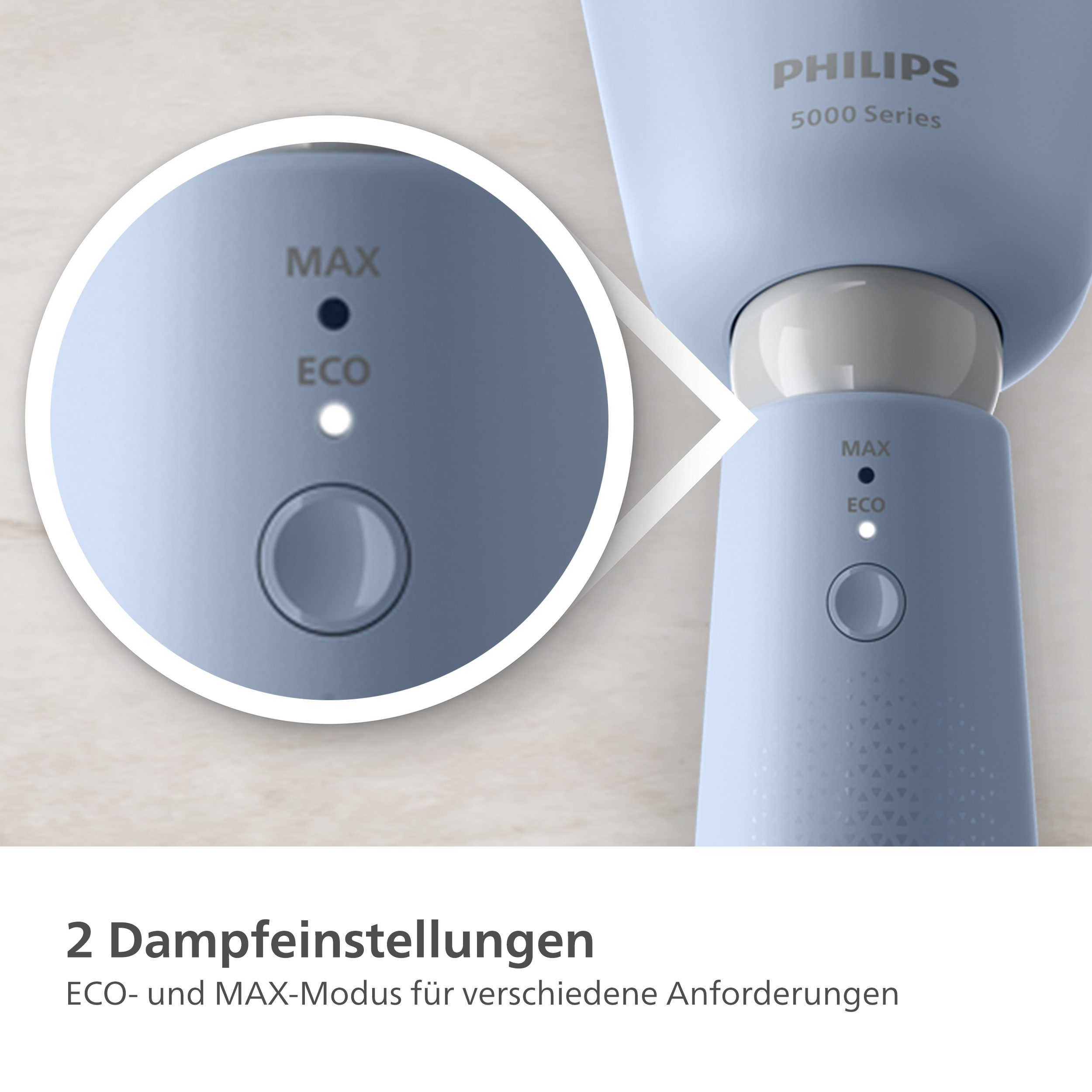 Philips Stoomborstel STH5020 "Styler", 120 ml afneembaar Waterreservoir, Metalen Plaat