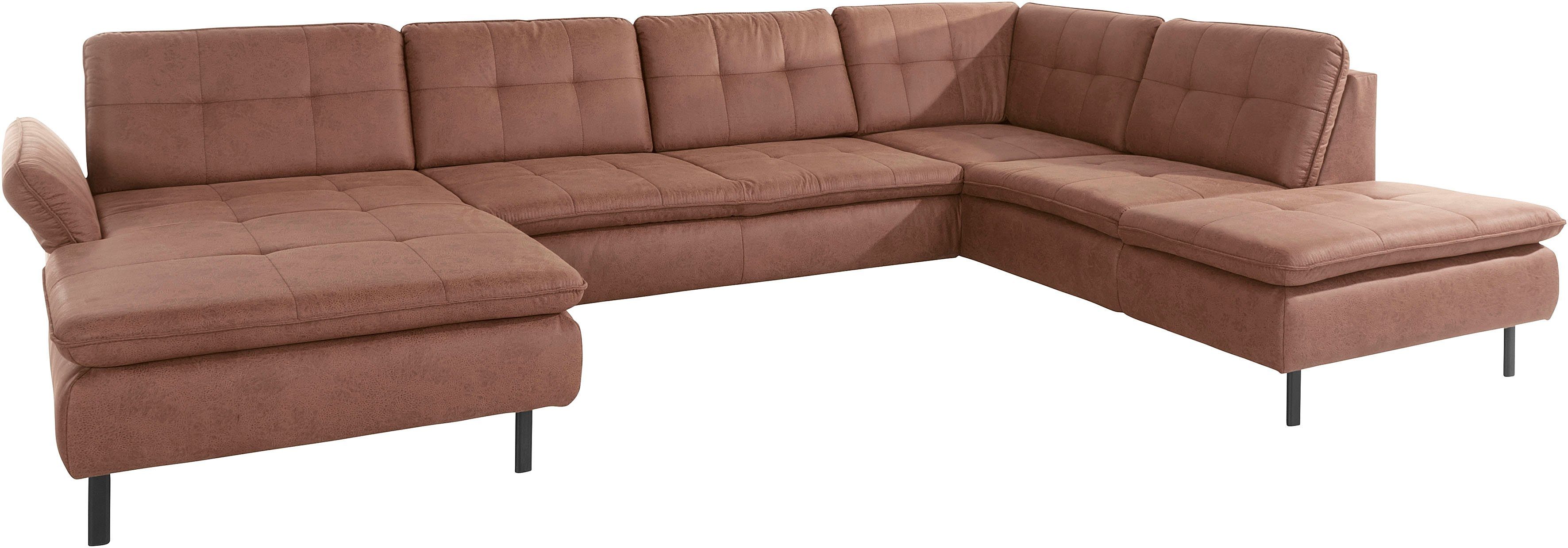 INOSIGN Zithoek Birkholm U-vorm Verstelbare armleuningen, ook in Easy Clean bekleding - met water te reinigen