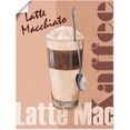artland artprint latte macchiato - koffie in vele afmetingen  productsoorten -artprint op linnen, poster, muursticker - wandfolie ook geschikt voor de badkamer (1 stuk) beige