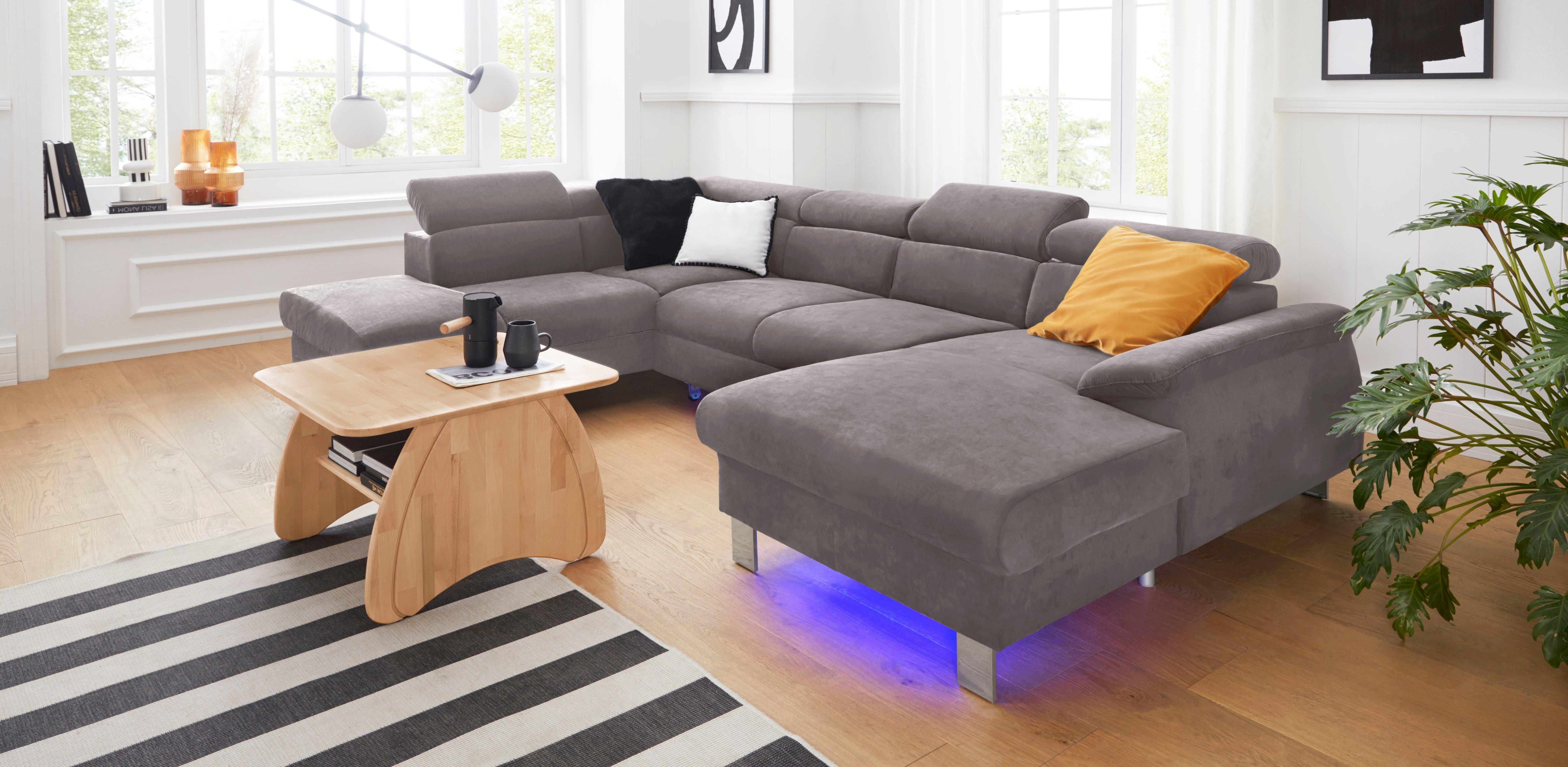 COTTA Zithoek Komaris U-vorm, B: 320 resp. 100 cm (set: woonlandschap & hocker) (set)