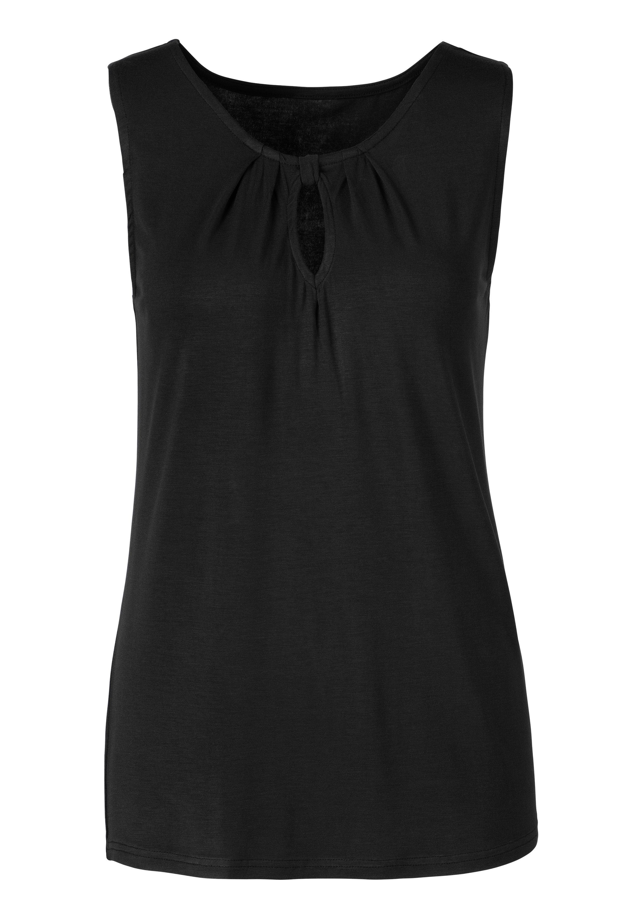 Vivance Shirttop met een cut-out en fijne plooi voor (Set van 2)