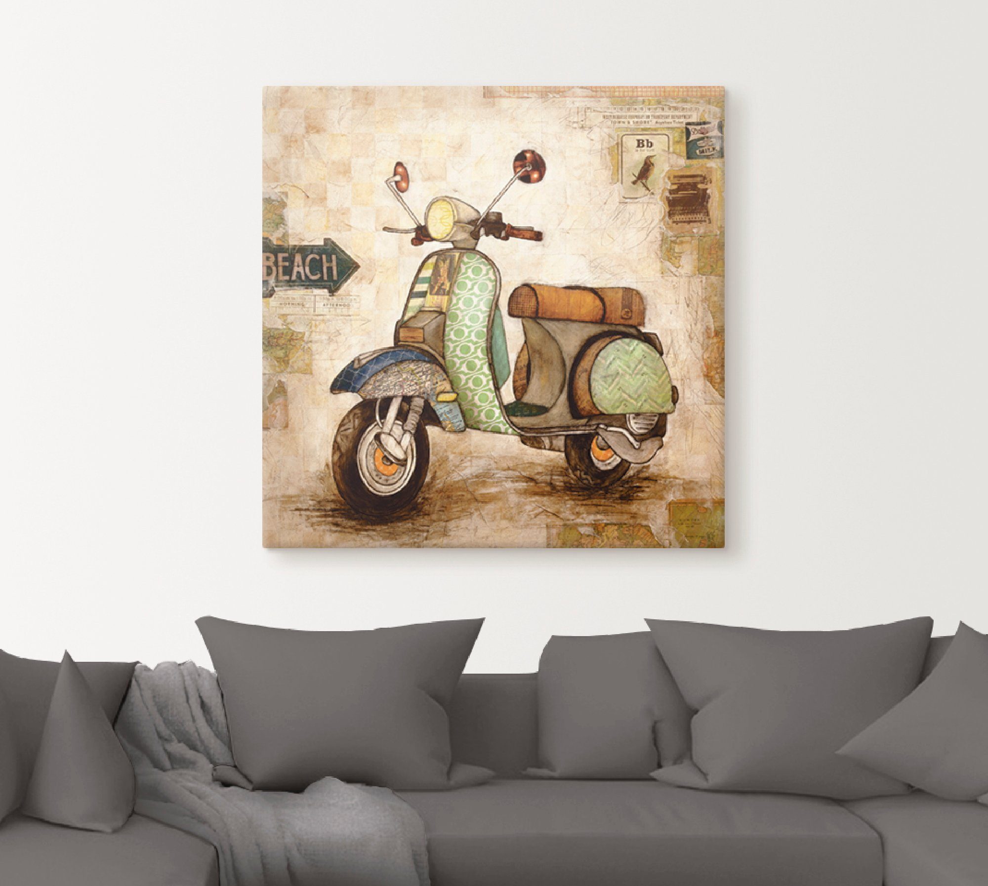 Artland Artprint op linnen Er omheen II gespannen op een spieraam