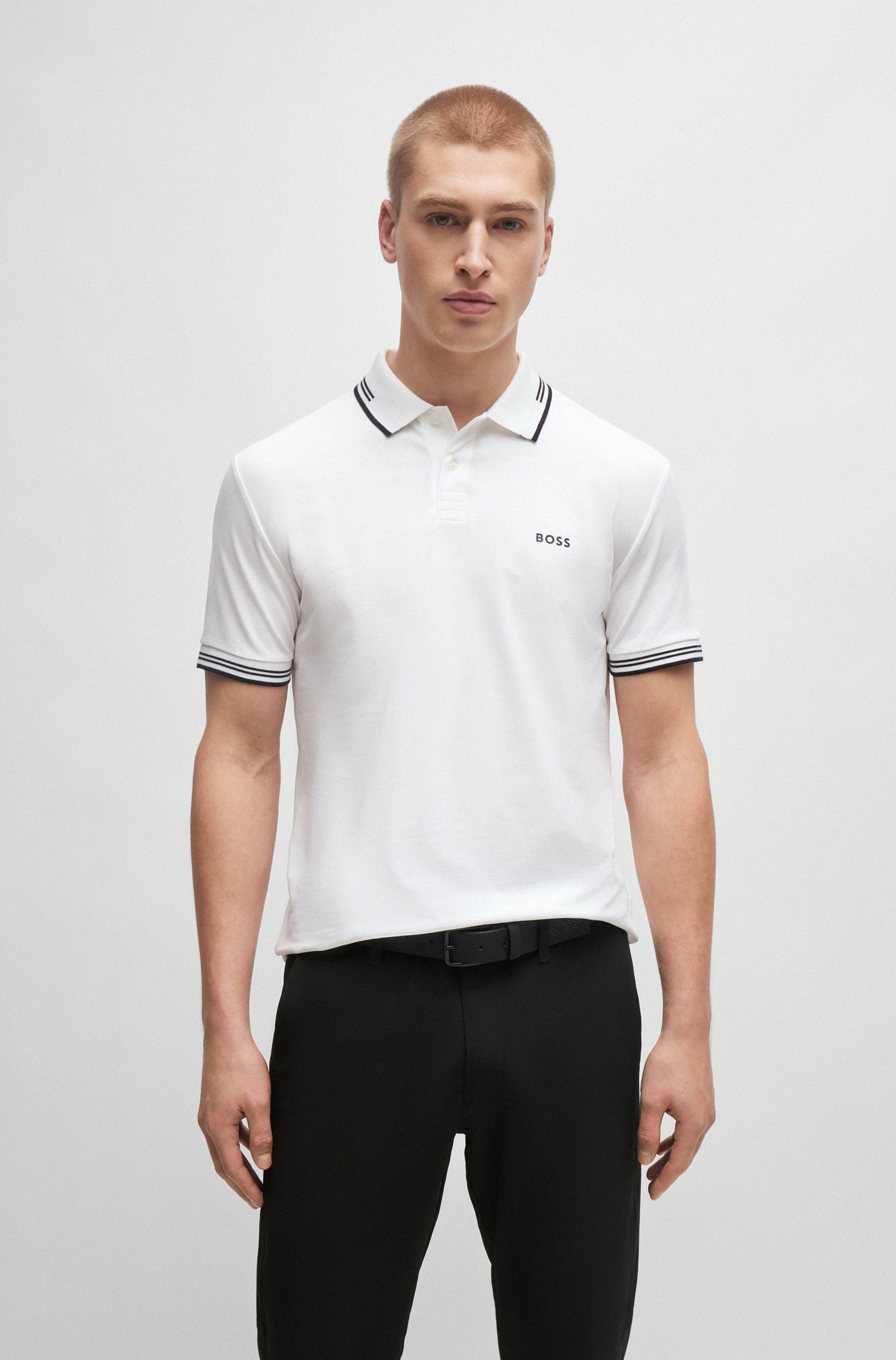 BOSS GREEN Poloshirt Paul met een polokraag heren poloshirts maat XL wit