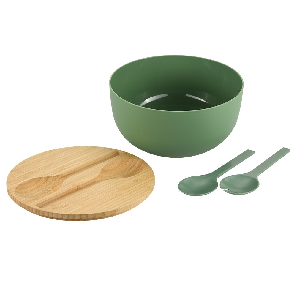 KESPER for kitchen & home Salade schaal Saladeschaal met deksel en saladebestek (set, 4-delig)