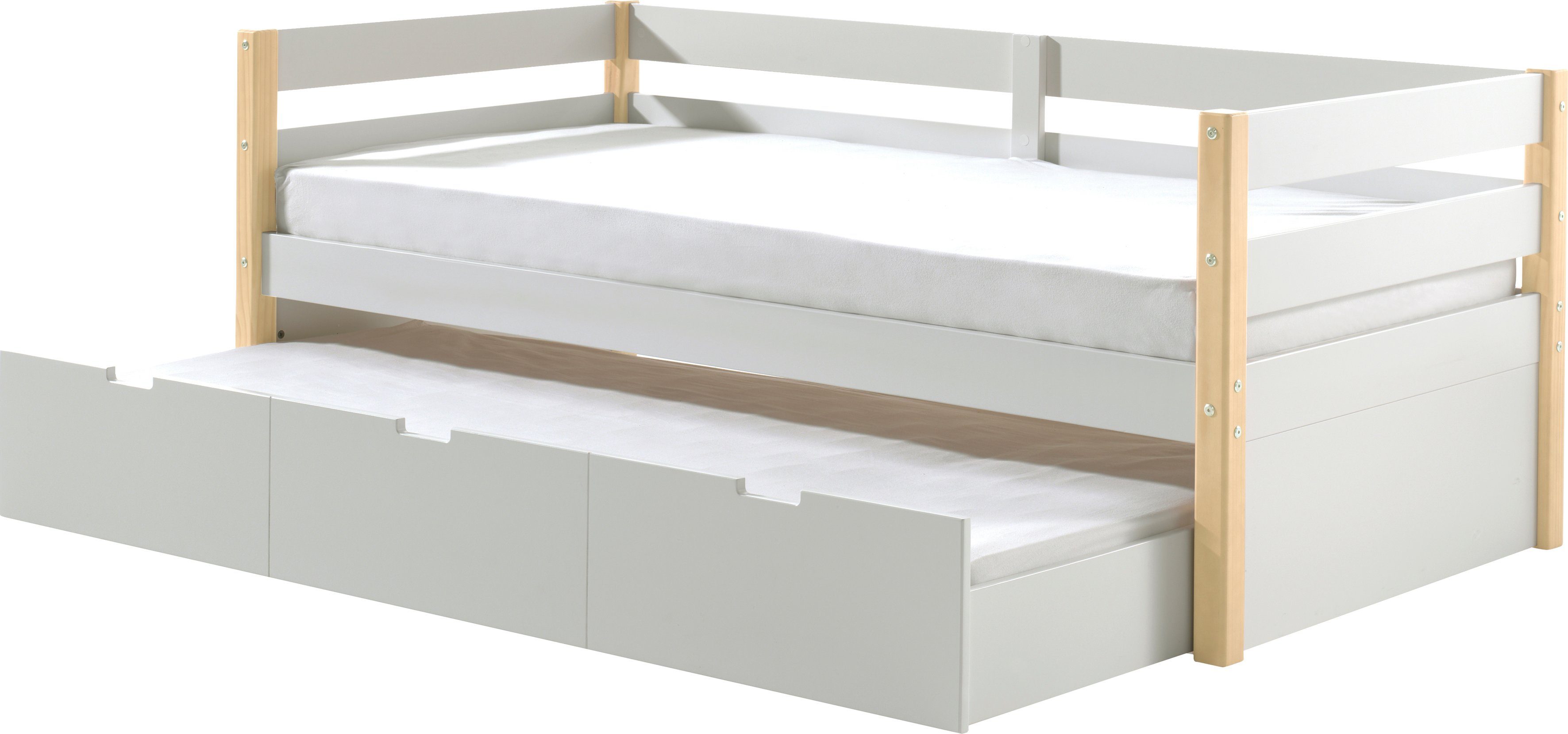 Vipack 1-persoonsledikant Magrit, stapelbed met zijbouw, ligoppervlak 90 x 200 cm