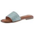 s.oliver slippers in modieuze vlecht-look blauw