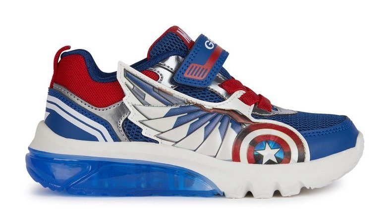 Geox Sneakers J CIBERDRON BOY B met coole knipperfunctie, vrijetijdsschoen, lage schoen, veterschoen