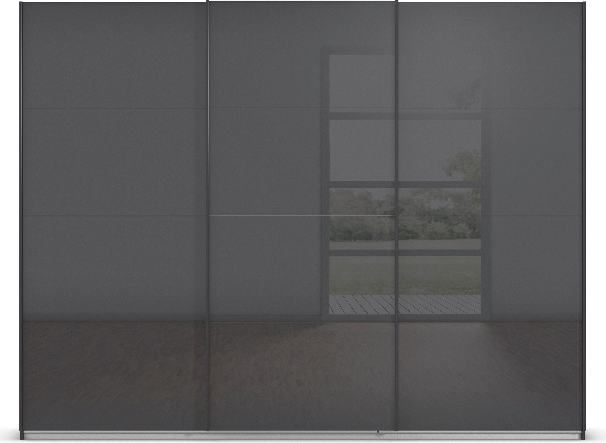 rauch Schuifdeurkast Kledingkast Kast Garderobe AGORDO met Glasfront doordachte binnenuitrusting, in 4 breedtes en 2 hoogtes made in germany