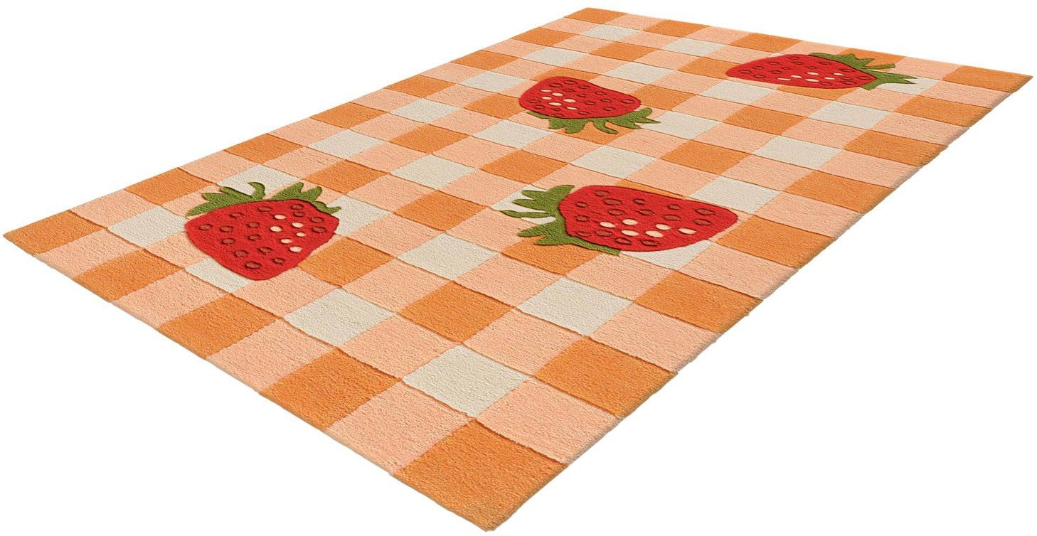 aRTE ESPINA Vloerkleed Joy 996 Kleurrijk ontwerp met schattige aardbeien moderne vloerkleden rood