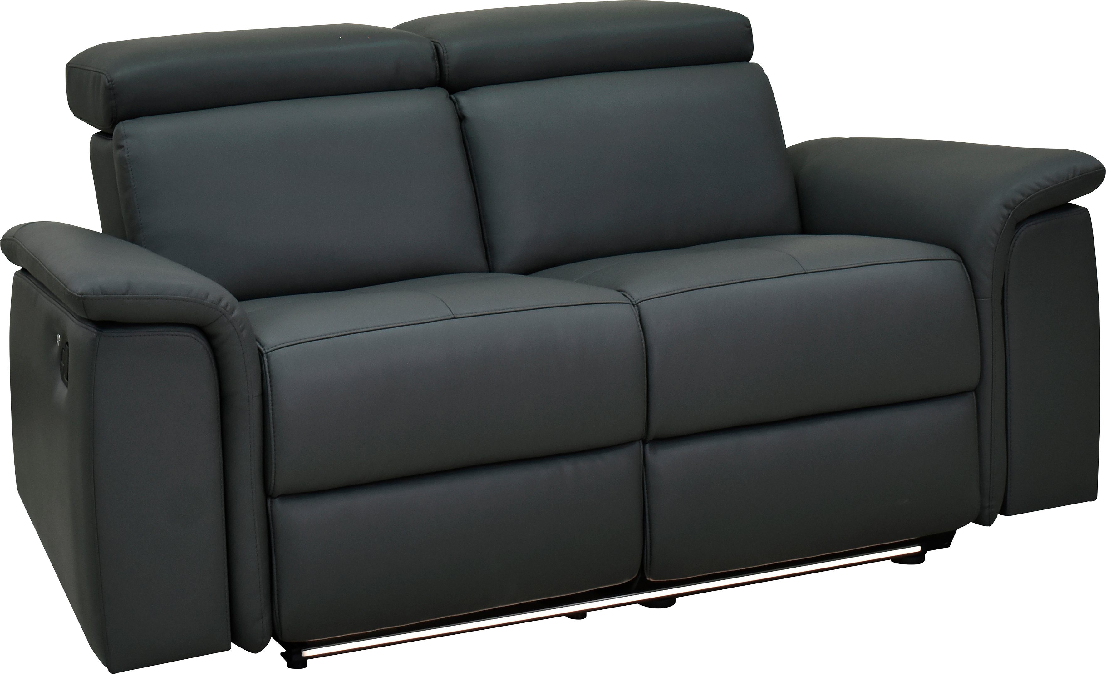 Places of Style 2-zitsbank Pareli 172 cm, handmatige en elektrische relaxfunctie USB, hoofdsteunverstelling, LED, in echt leer, kunstleer, web