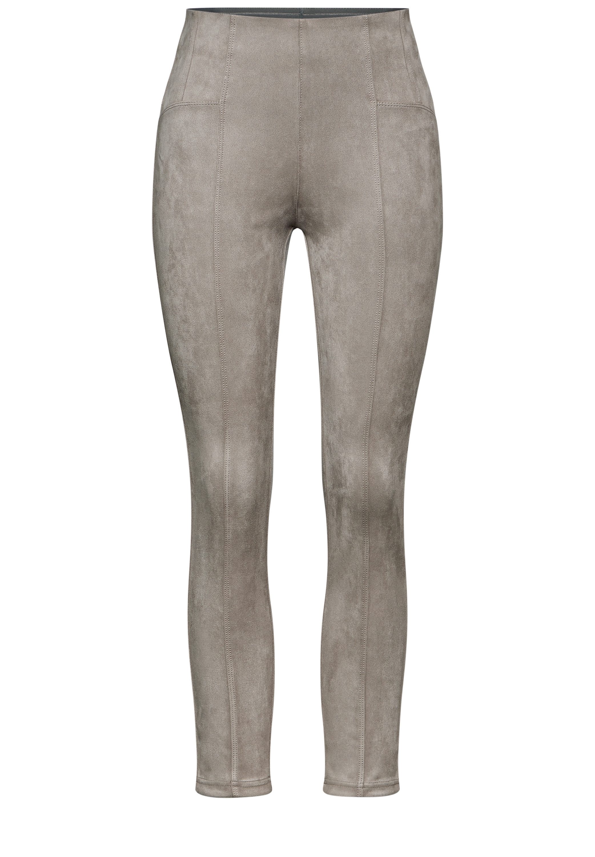 STREET ONE 7/8-jegging in velours-look