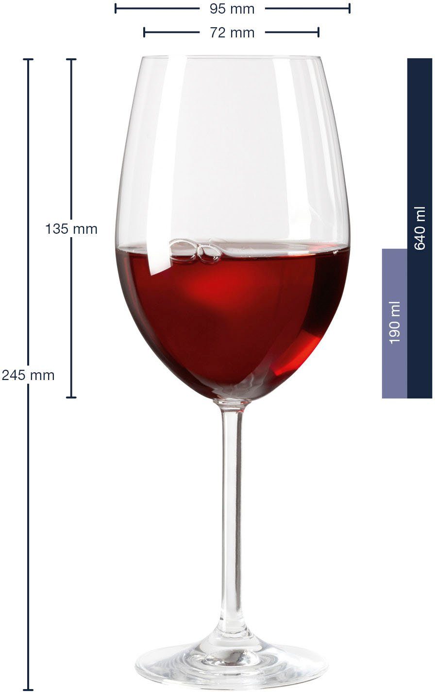 LEONARDO Rodewijnglas Daily (bordeaux) 640 ml(set, 6-delig)