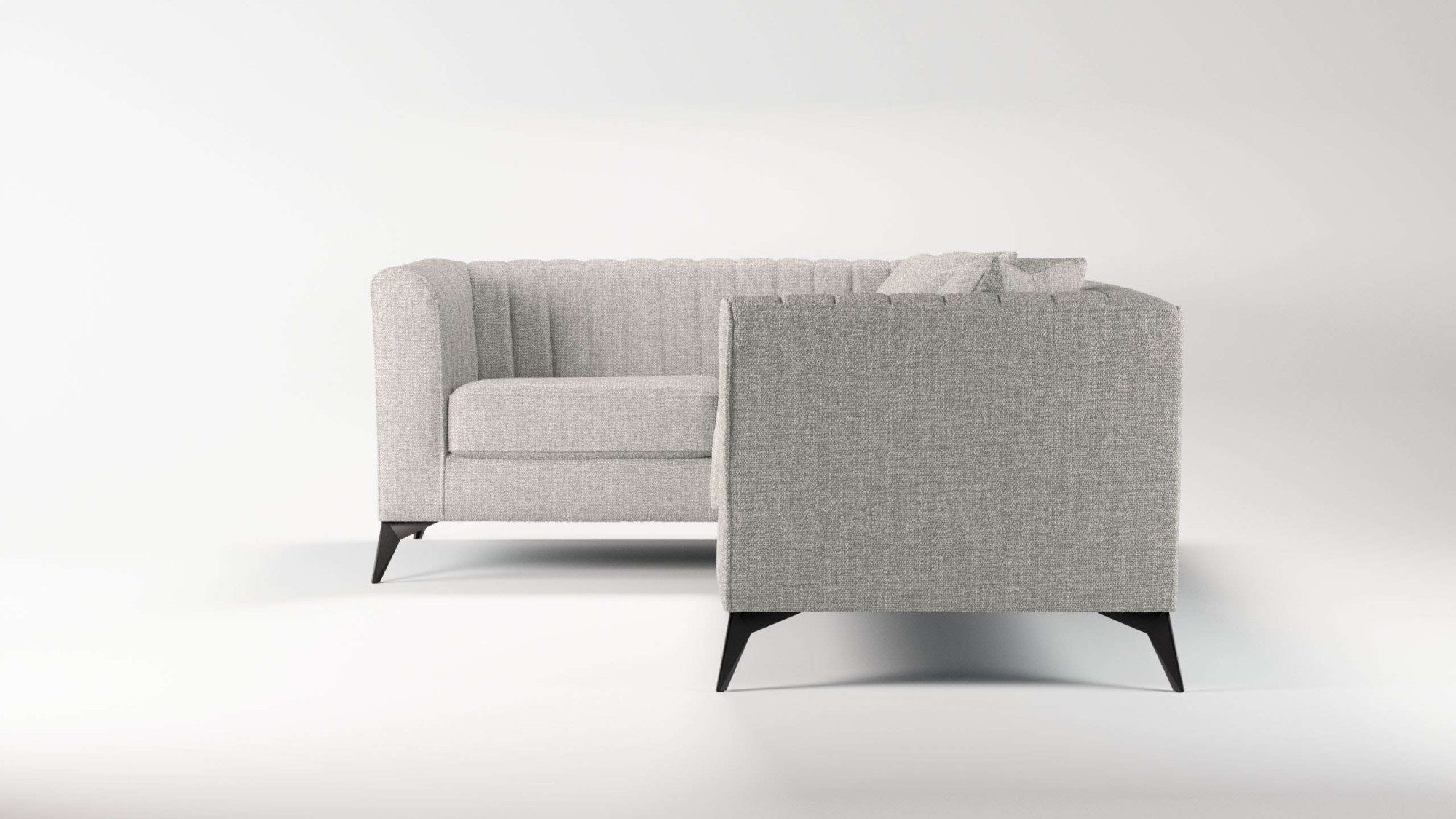 Places of Style Hoekbank MATTHEW L-vorm ideaal voor kleine ruimtes, afmetingen B/D/H: 240/167/74 cm