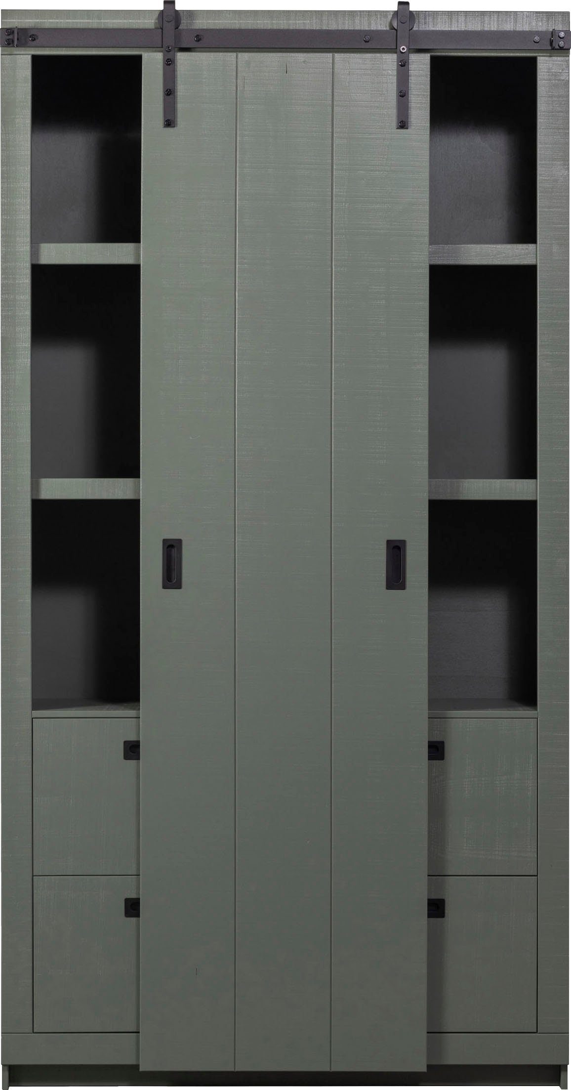 vtwonen Vitrinekast Slide, met schuifdeur met 4 lades, h 230 cm x b 120 cm