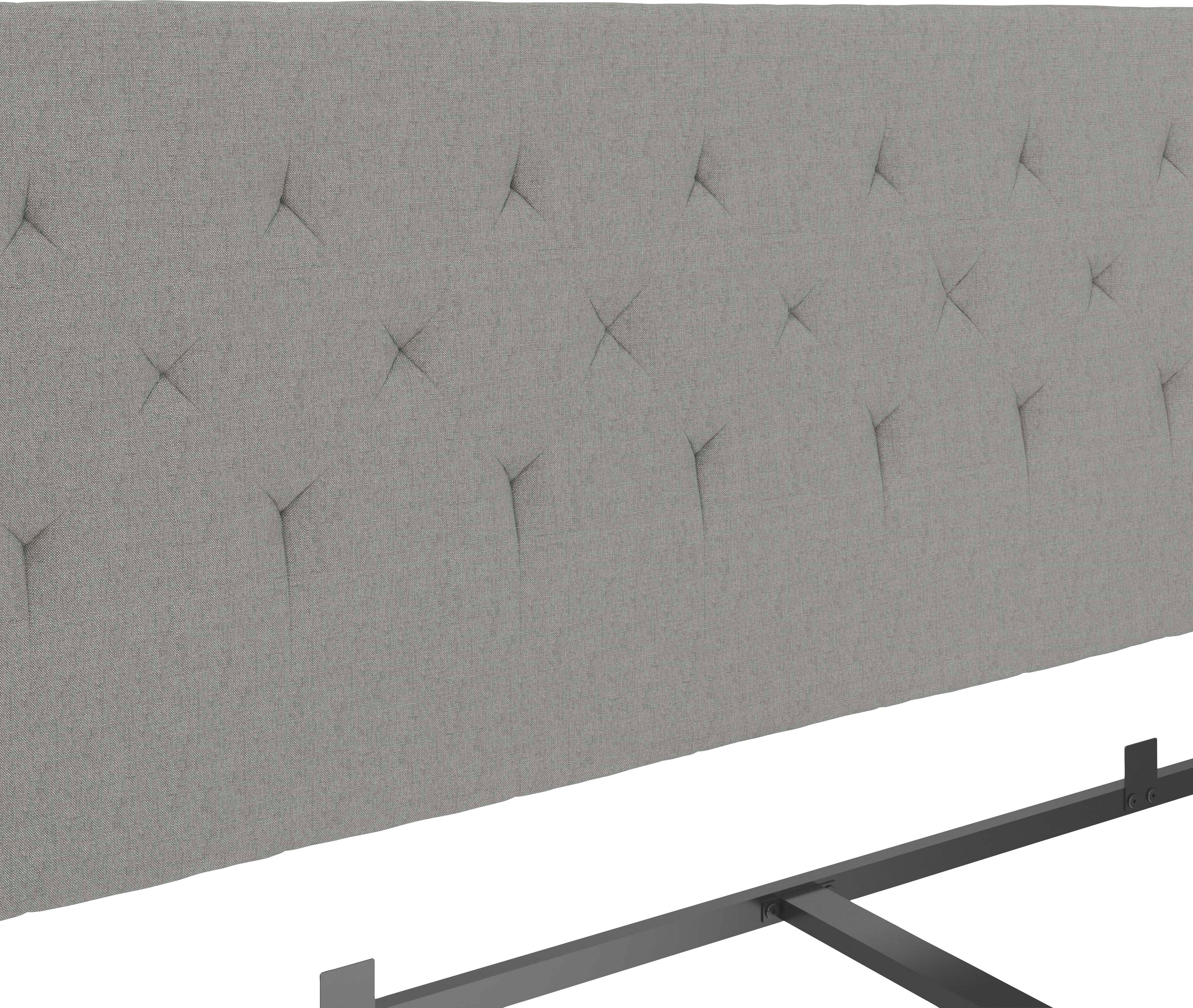 Home affaire Gestoffeerd bed Kempton met ruitencapitonnage, zacht verdikt, ligoppervlak 140x200 of 180x200 cm (1-delig)