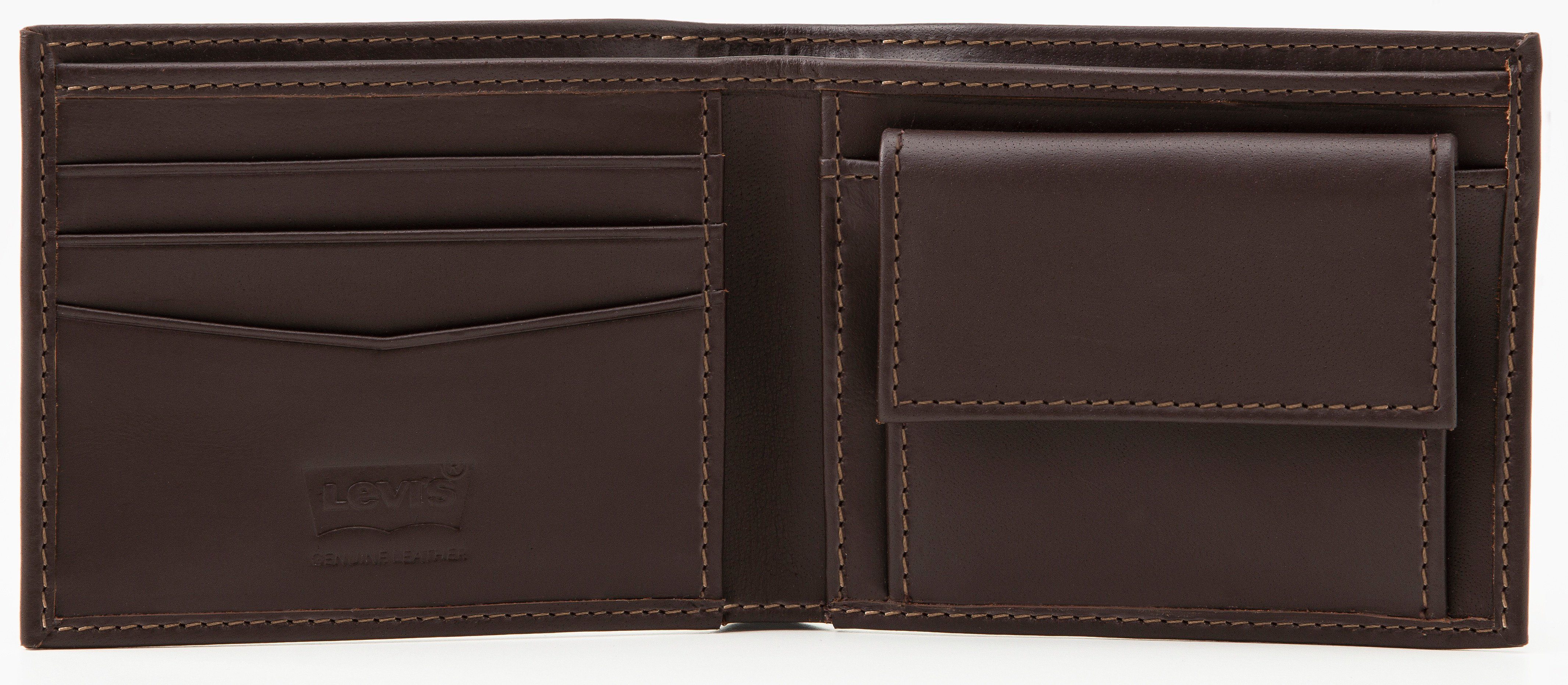 Levi's® Portemonnee LEVI'S® CASUAL CLASSICS HUNTE COIN BIFOLD - BATWIN in praktisch formaat portemonnee herenportemonnee leer