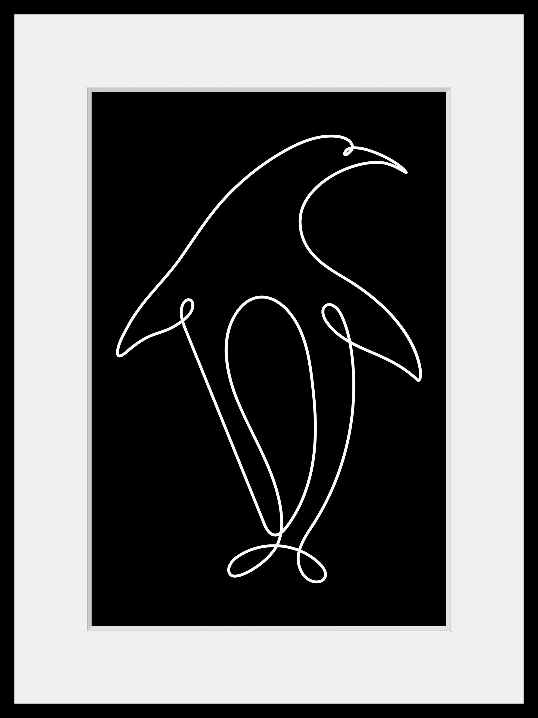 queence Wanddecoratie Lilu HD premium posterdruk incl. houten lijst (1 stuk)