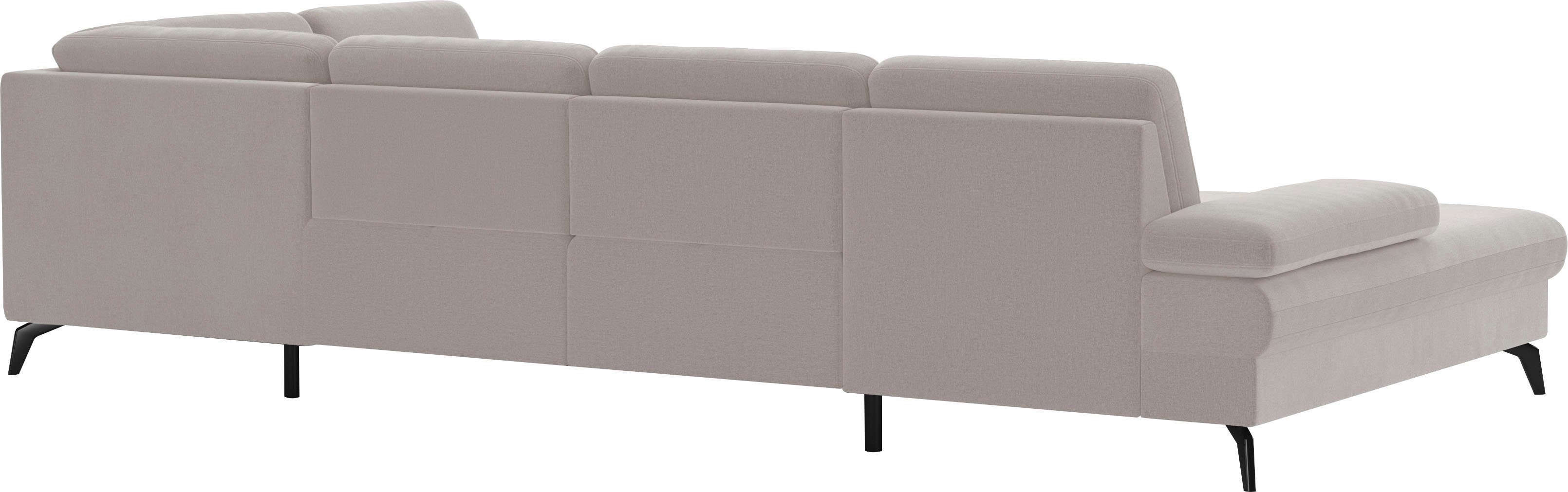 sit&more Zithoek Morris U-vorm, incl. zitdiepteverstelling keuze uit armleuningverstelling, bedfunctie & bedlade