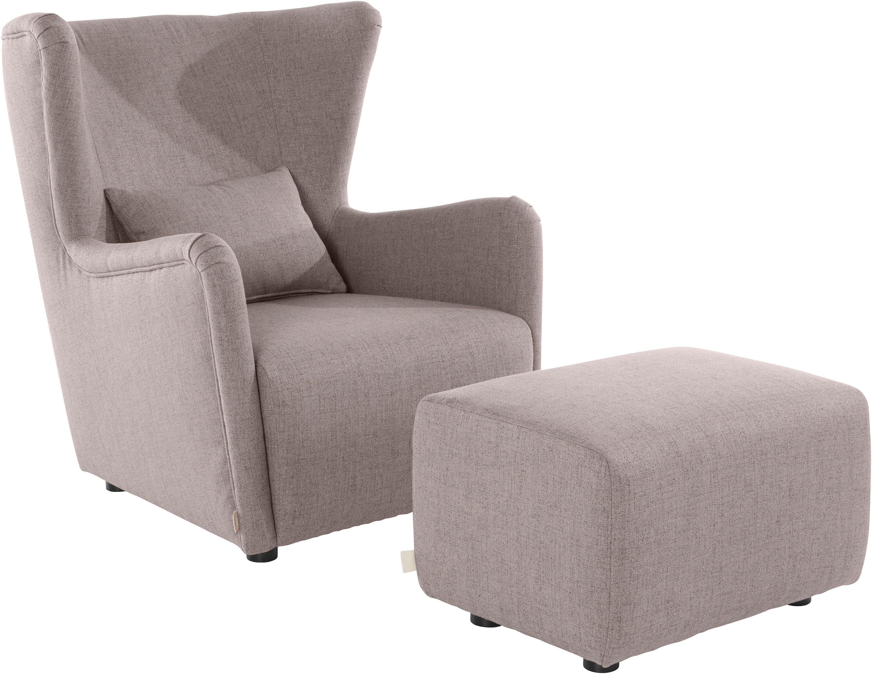 LeGer Home by Lena Gercke Oorfauteuil Levke Stoel naar keuze met of zonder hocker