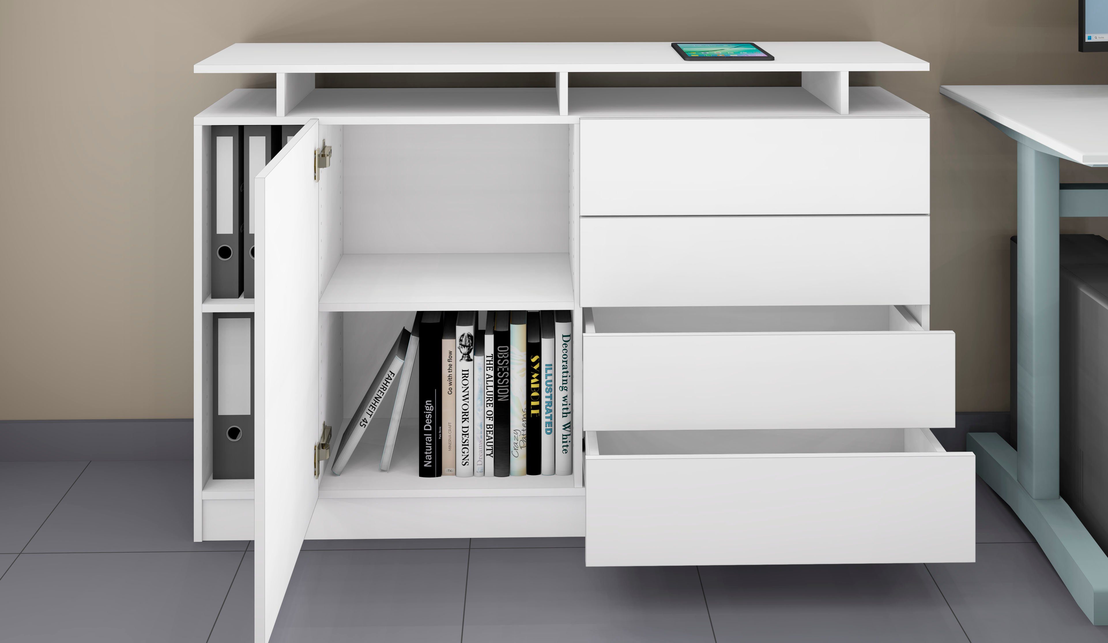 borchardt Möbel Dressoir Vaasa moderne greeploze look, push-to-openfunctie