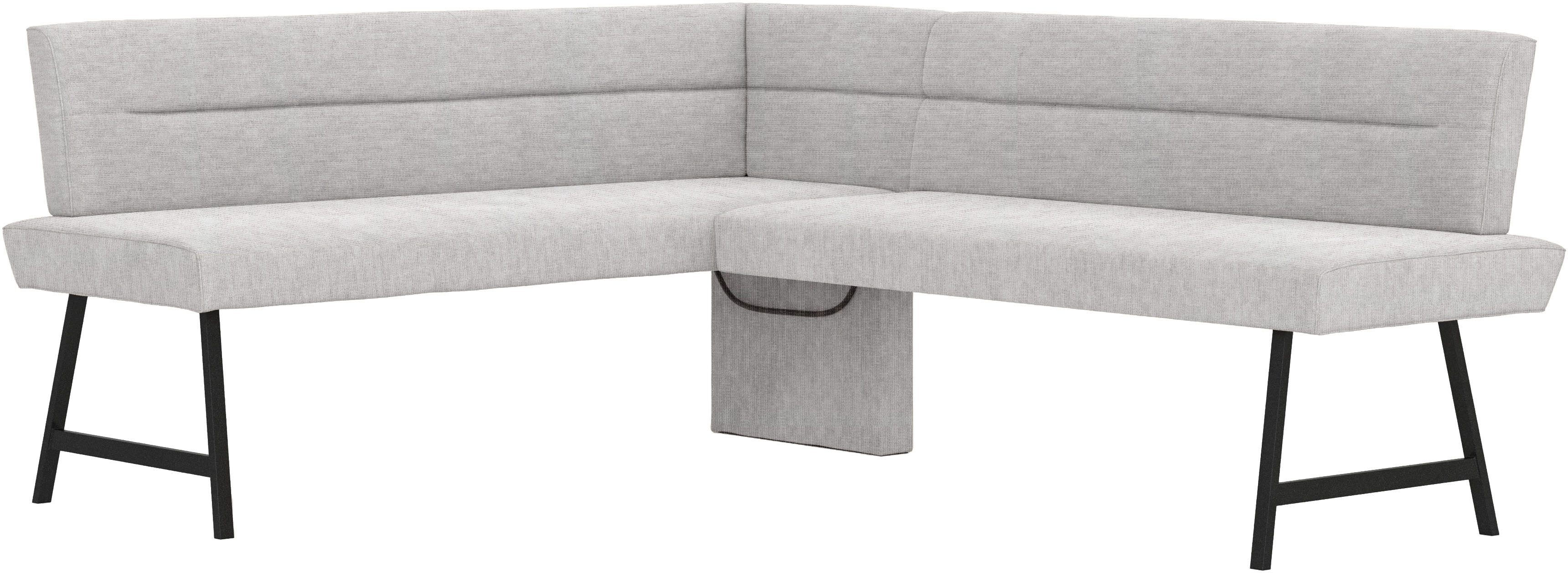 Home affaire Eethoek Sava Hoekbank met nosagvering in de zitting, massief eiken tafel (set, 4-delig)