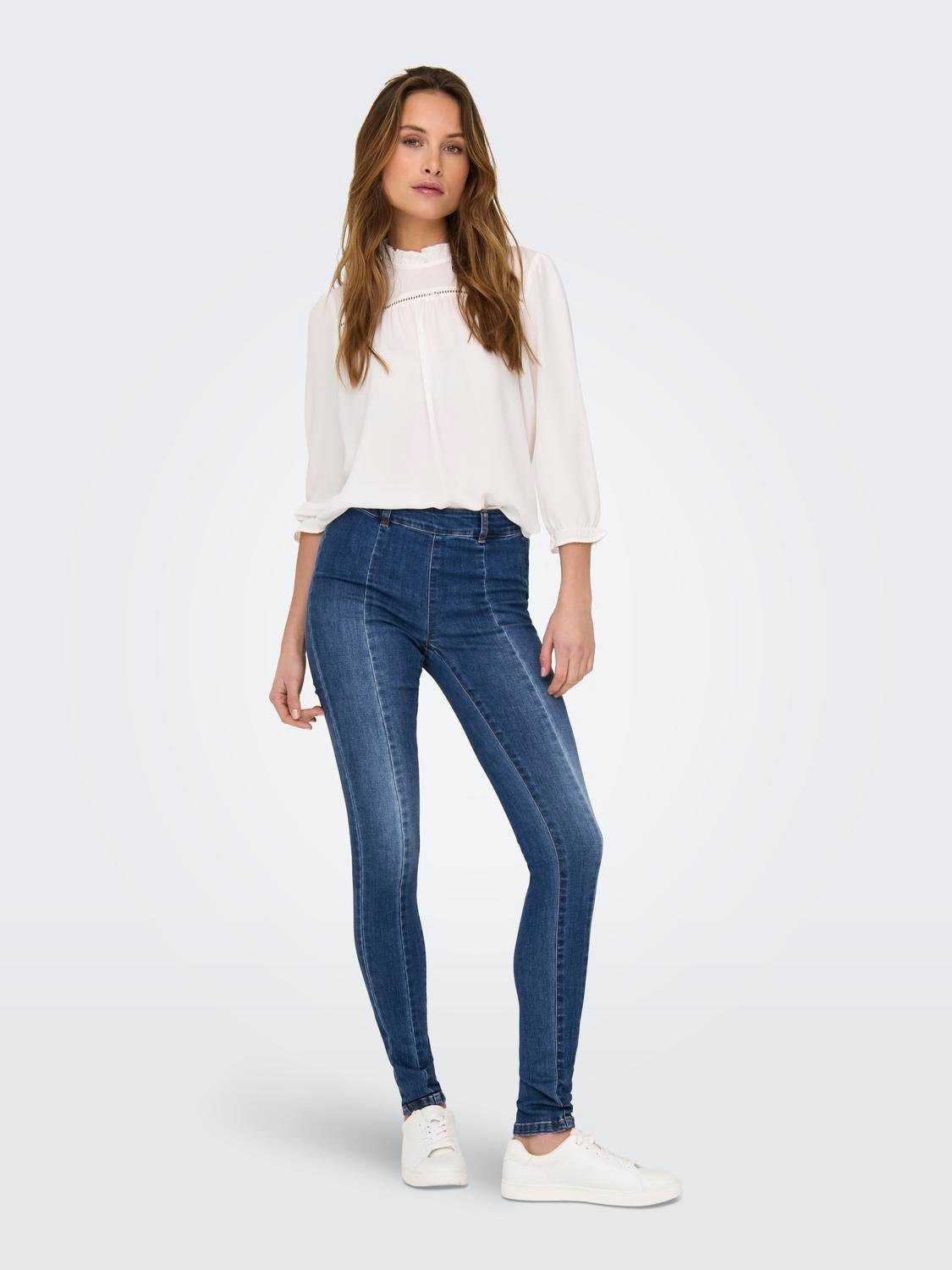 Only Skinny fit jeans ONLWAUW MID SK ZIP CUT DNM