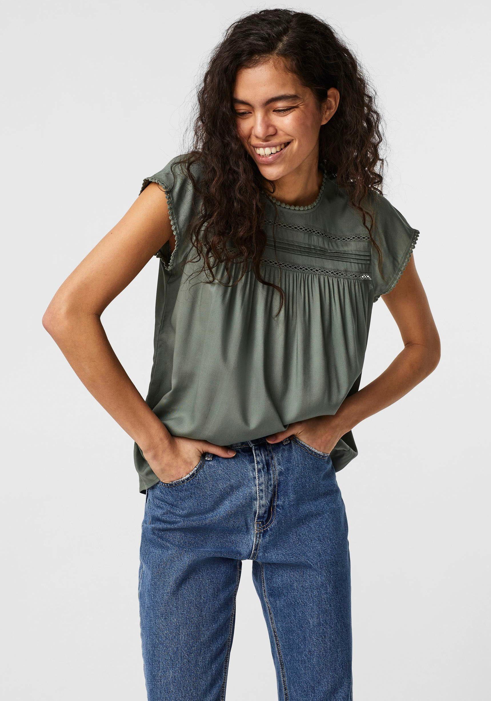 Vero Moda Kanten top VMDEBBIE PLEAT S/L TOP GA NOOS