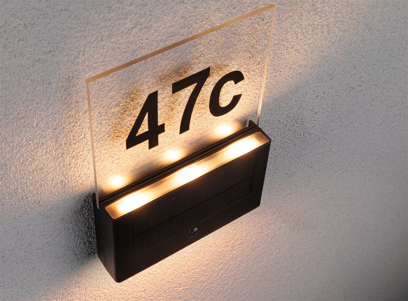 Paulmann Led-wandlamp voor buiten Solar Huisnummerlamp Neda IP44 2200K 18lm Antraciet (1 stuk)