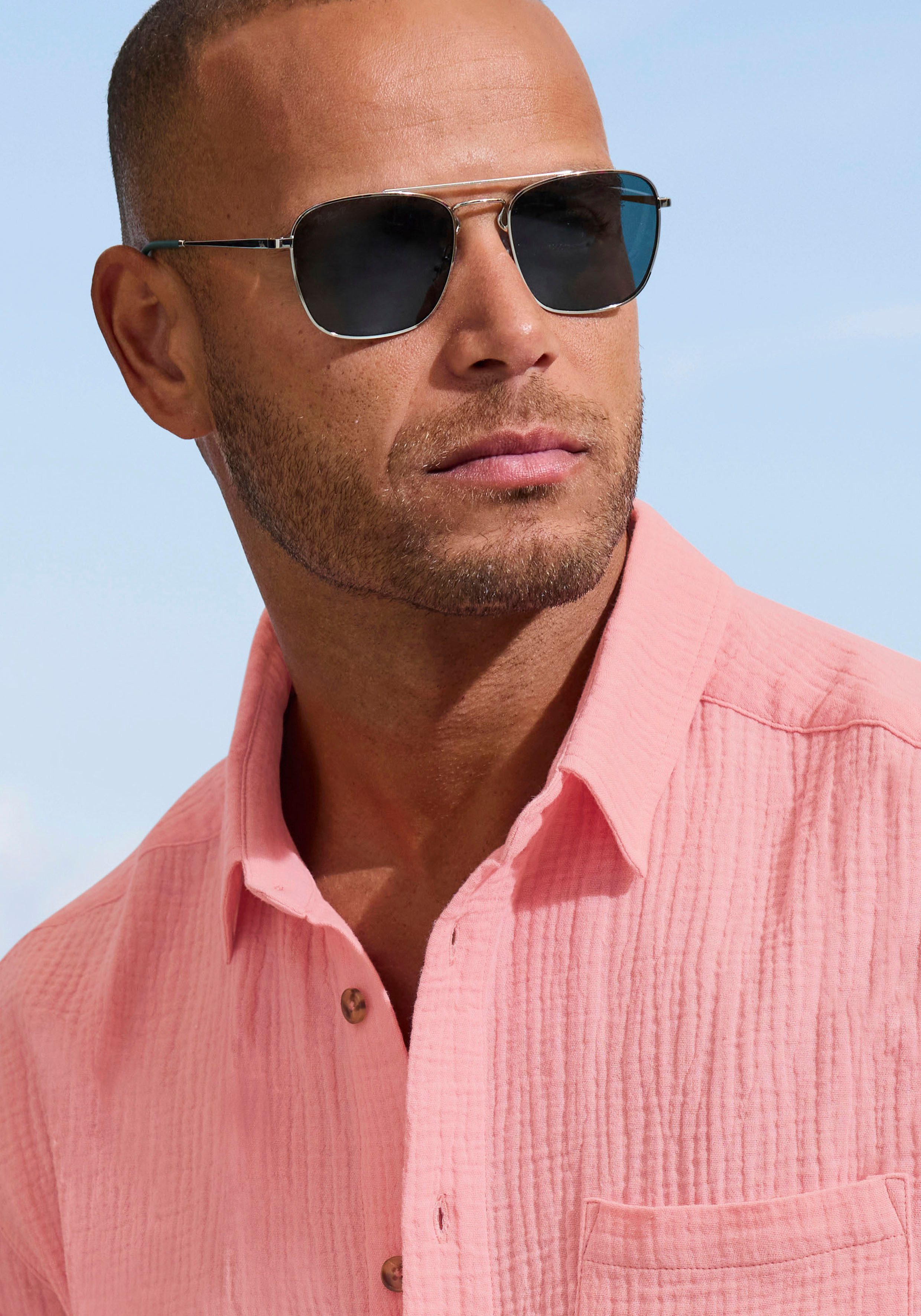 Beachtime Overhemd met korte mouwen Regular fit Korte mouw, vrijetijdshemd van mousseline