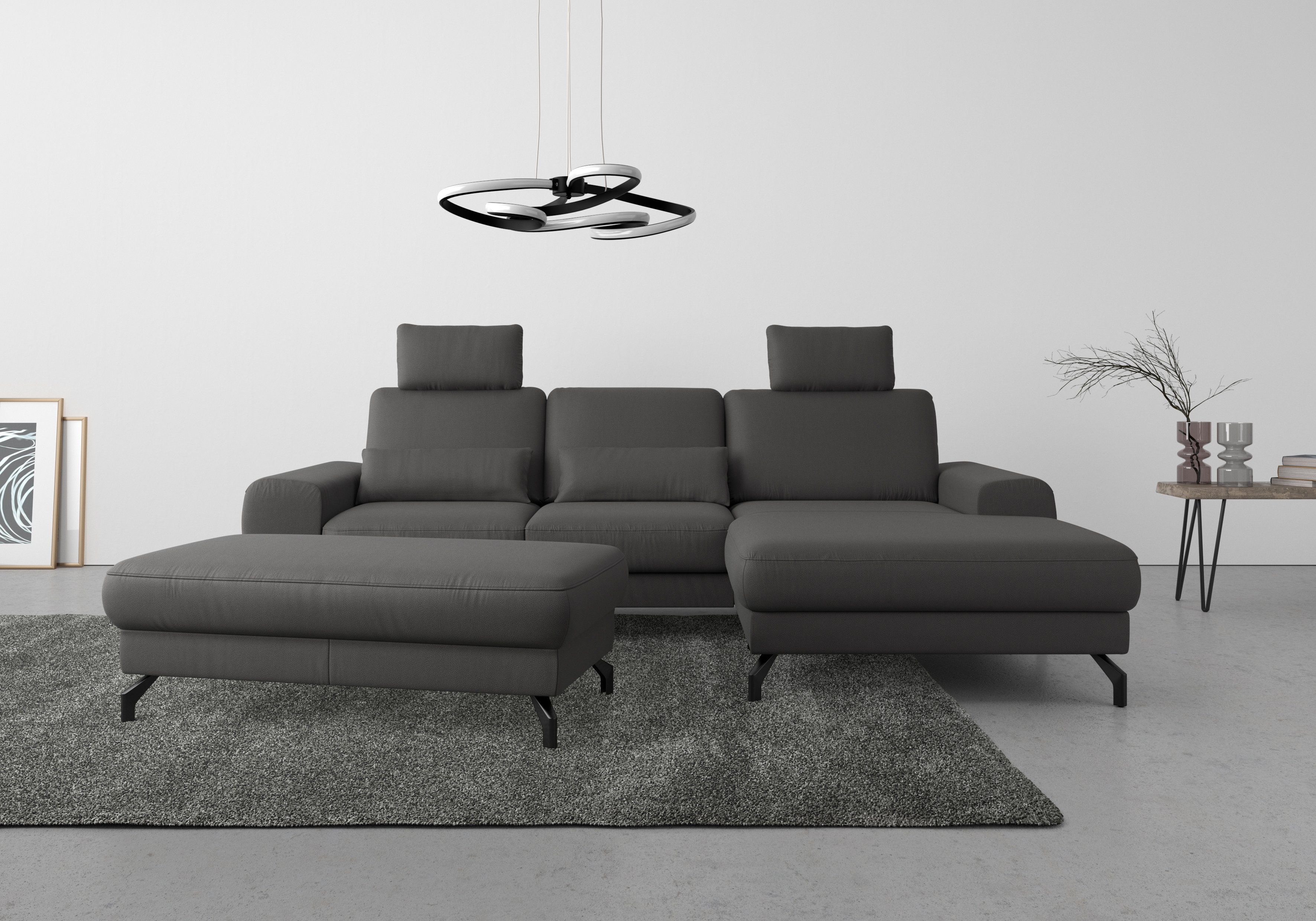 sit&more Hockerbank Cinturo met binnenvering, zithoogte 45 cm