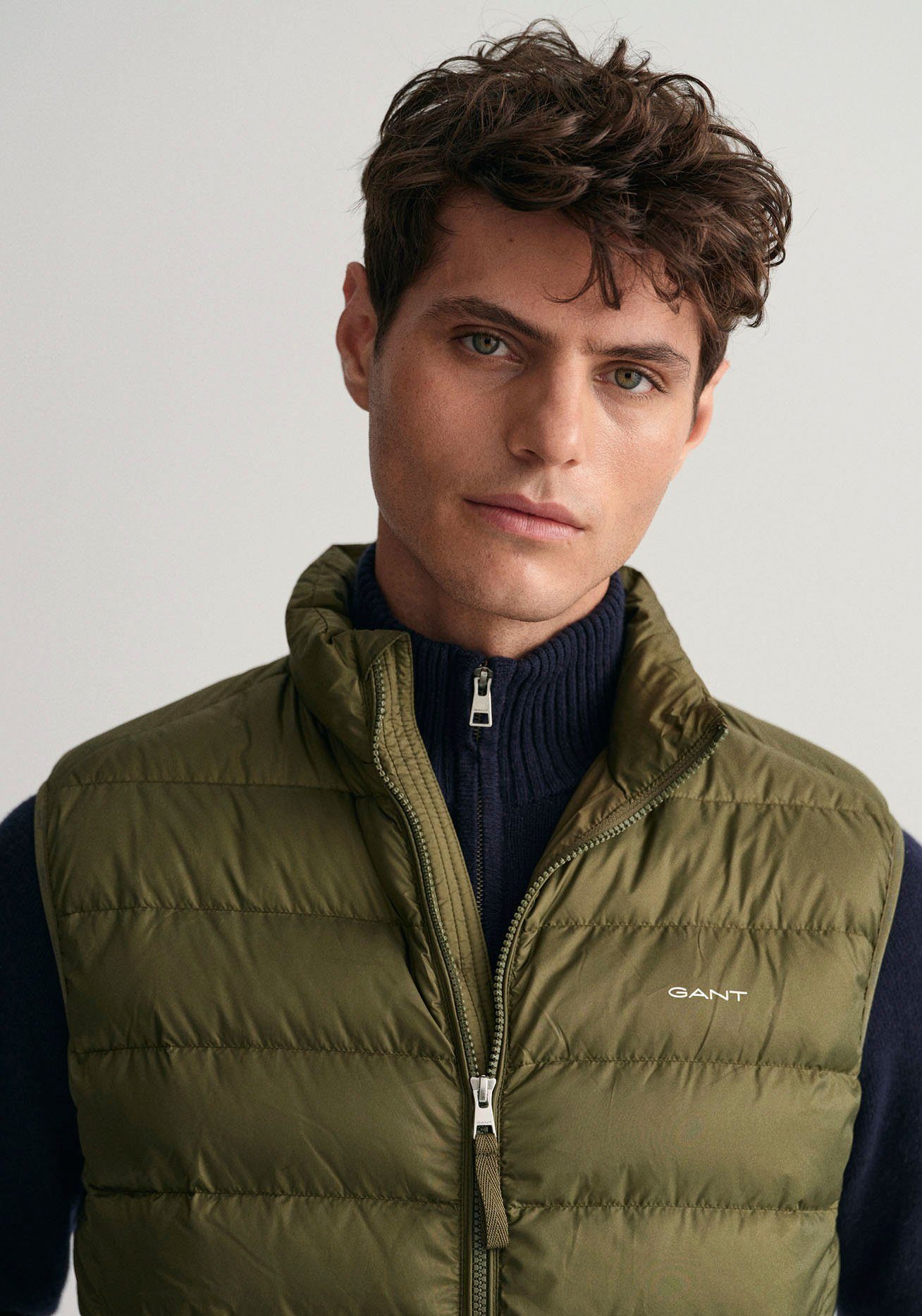 Gant Bodywarmer Light Gilet in streep gestikte look