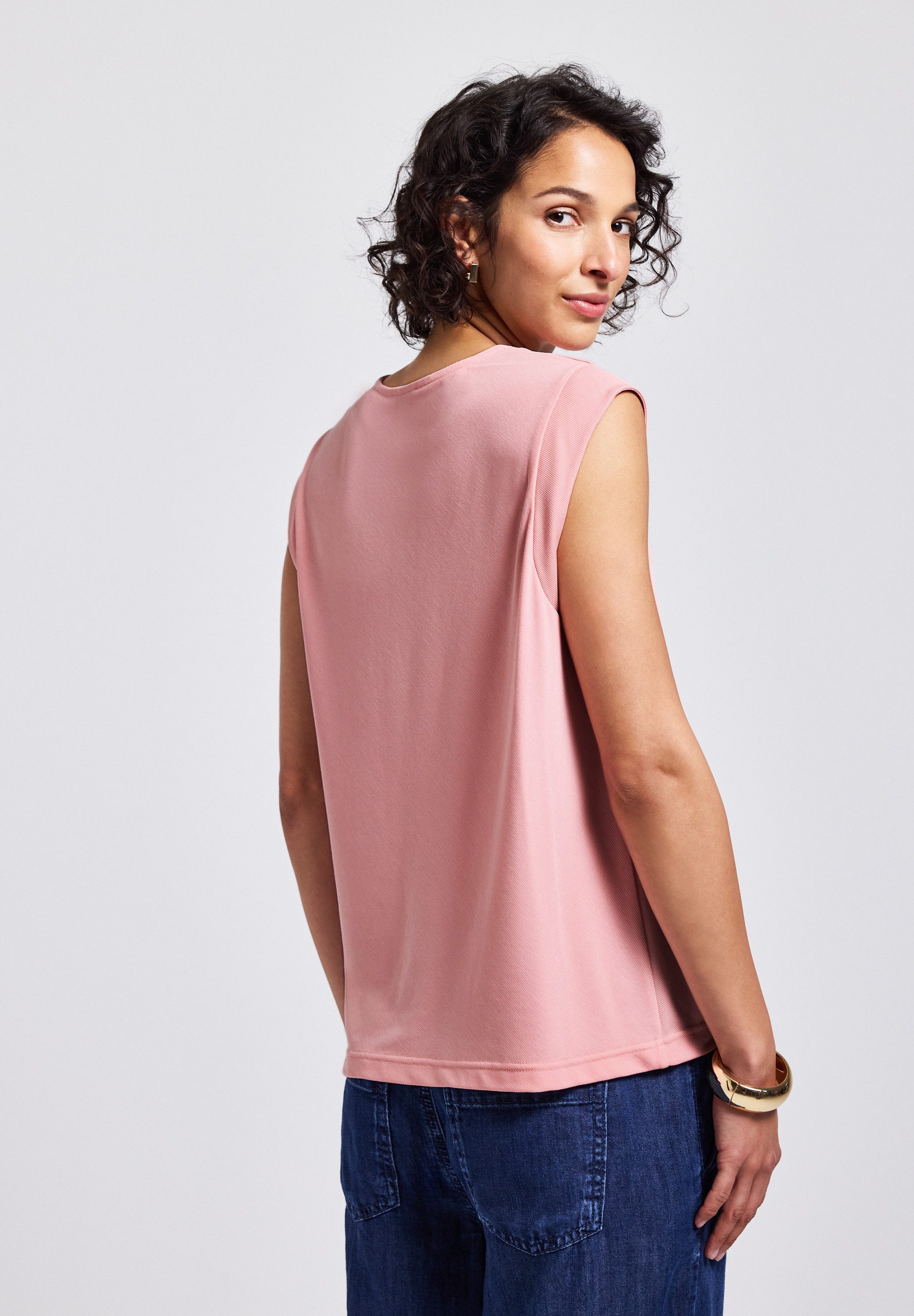 STREET ONE Shirttop in silk-look