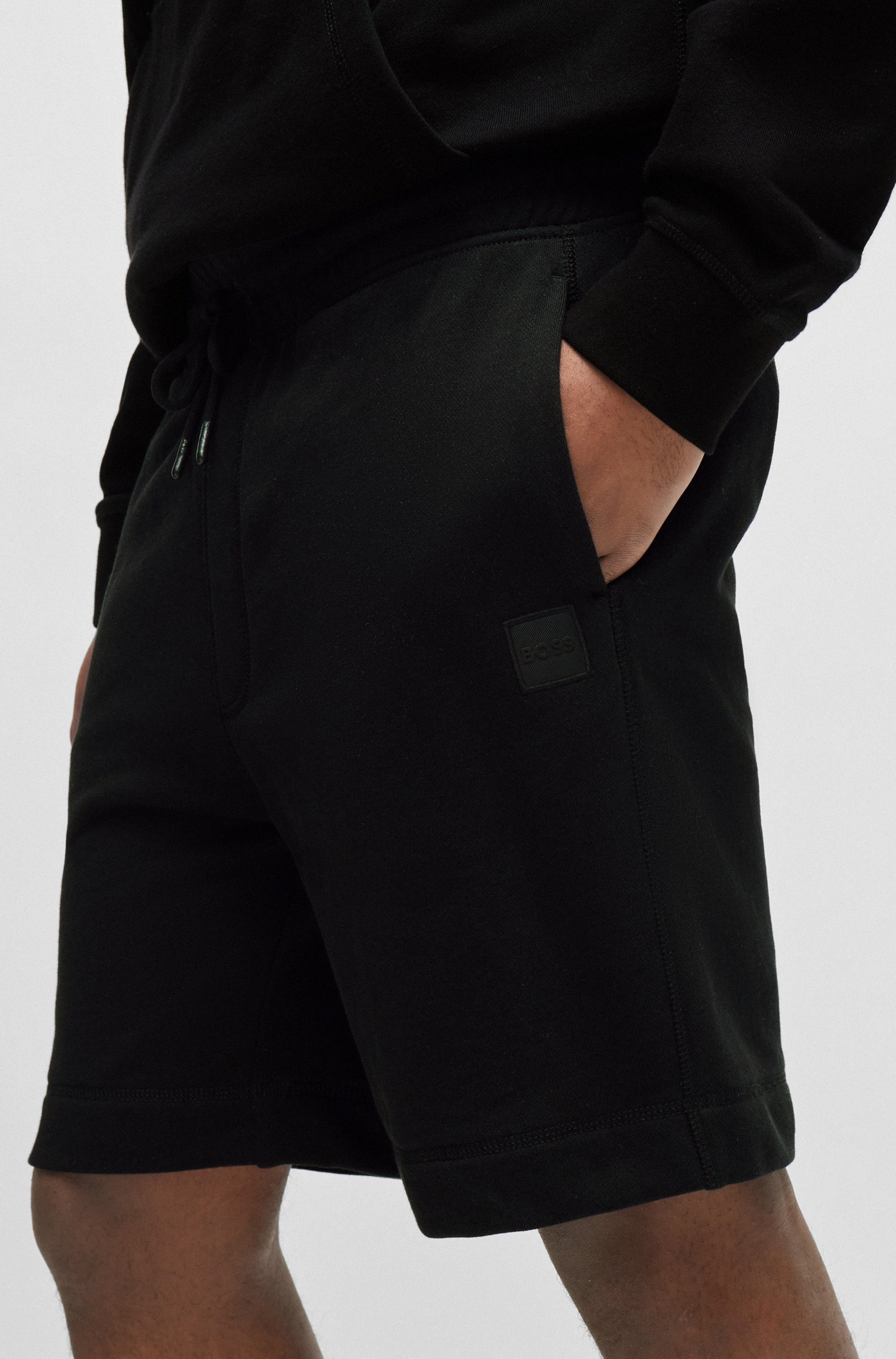 Boss Orange Sweatshort Sewalk met boss-merklabel