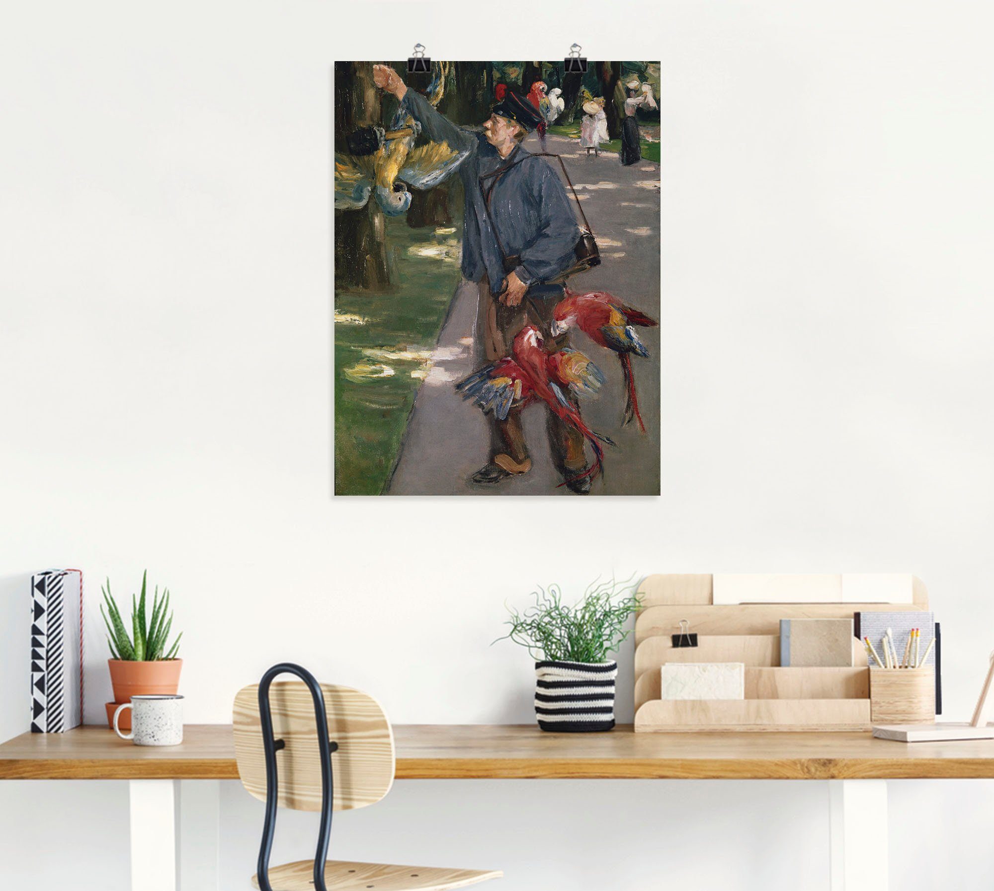 Artland Artprint De papegaaienman. 1901x1902 als artprint op linnen, muursticker of poster in verschillende maten