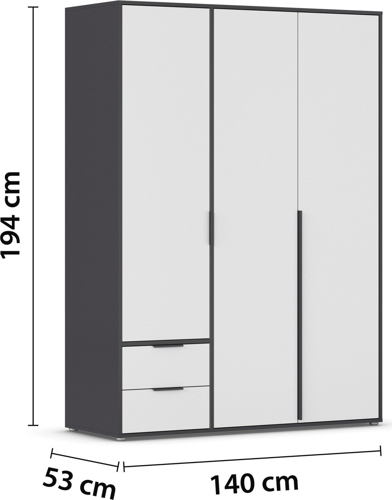 rauch Draaideurkast Kledingkast Kast Garderobe Wasmand NAGATA veel Opbergruimte