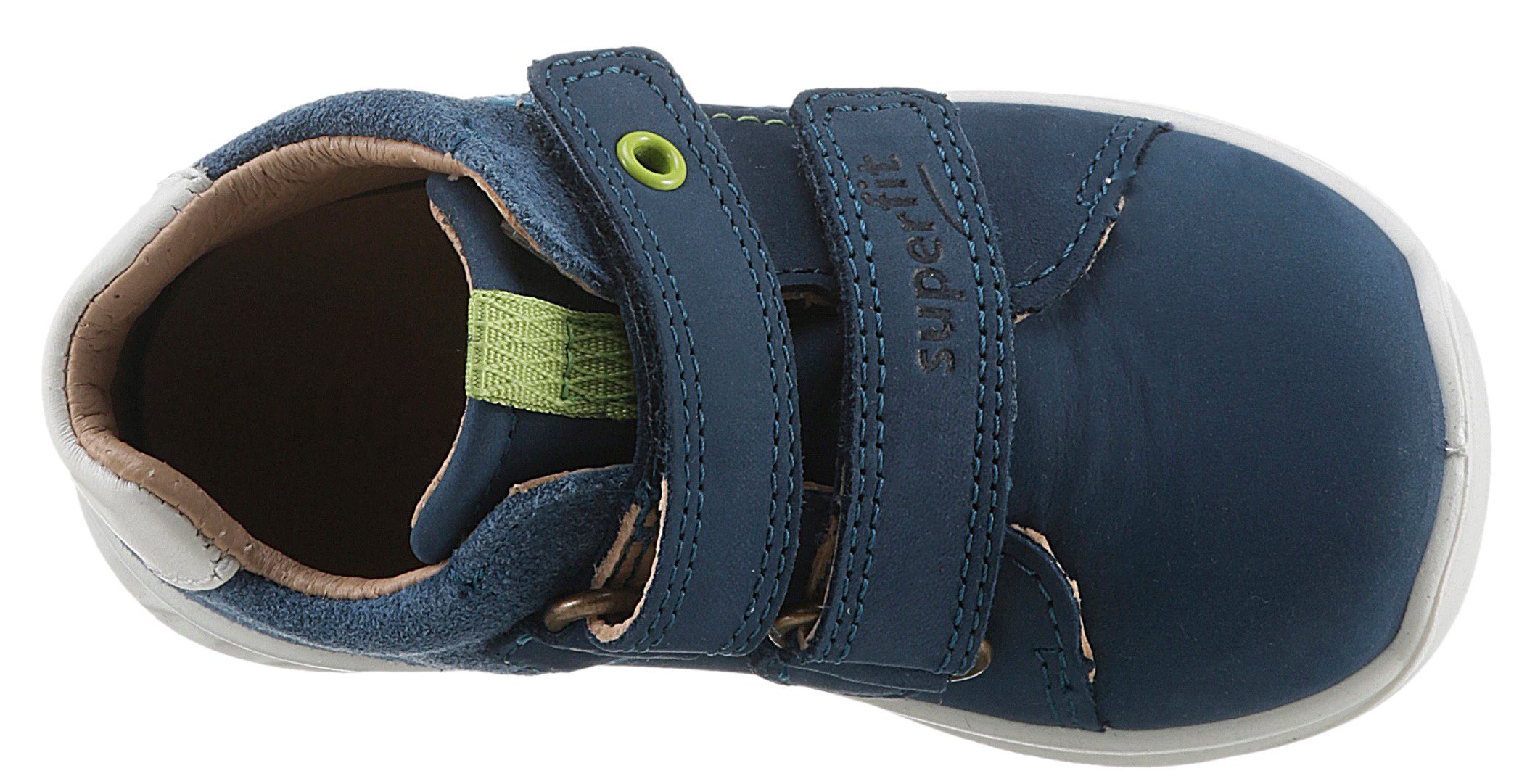 Superfit Sneakers BREEZE WMS: middel met gekleurde oog, vrijetijdsschoen, lage schoen, veterschoen